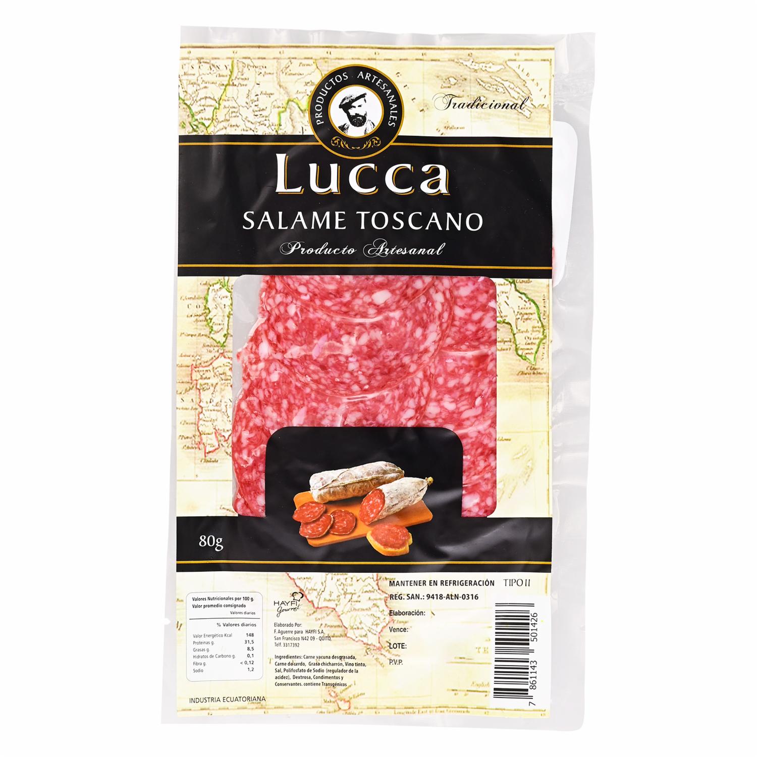 Salame Toscano Picado Grueso LUCCA 80G