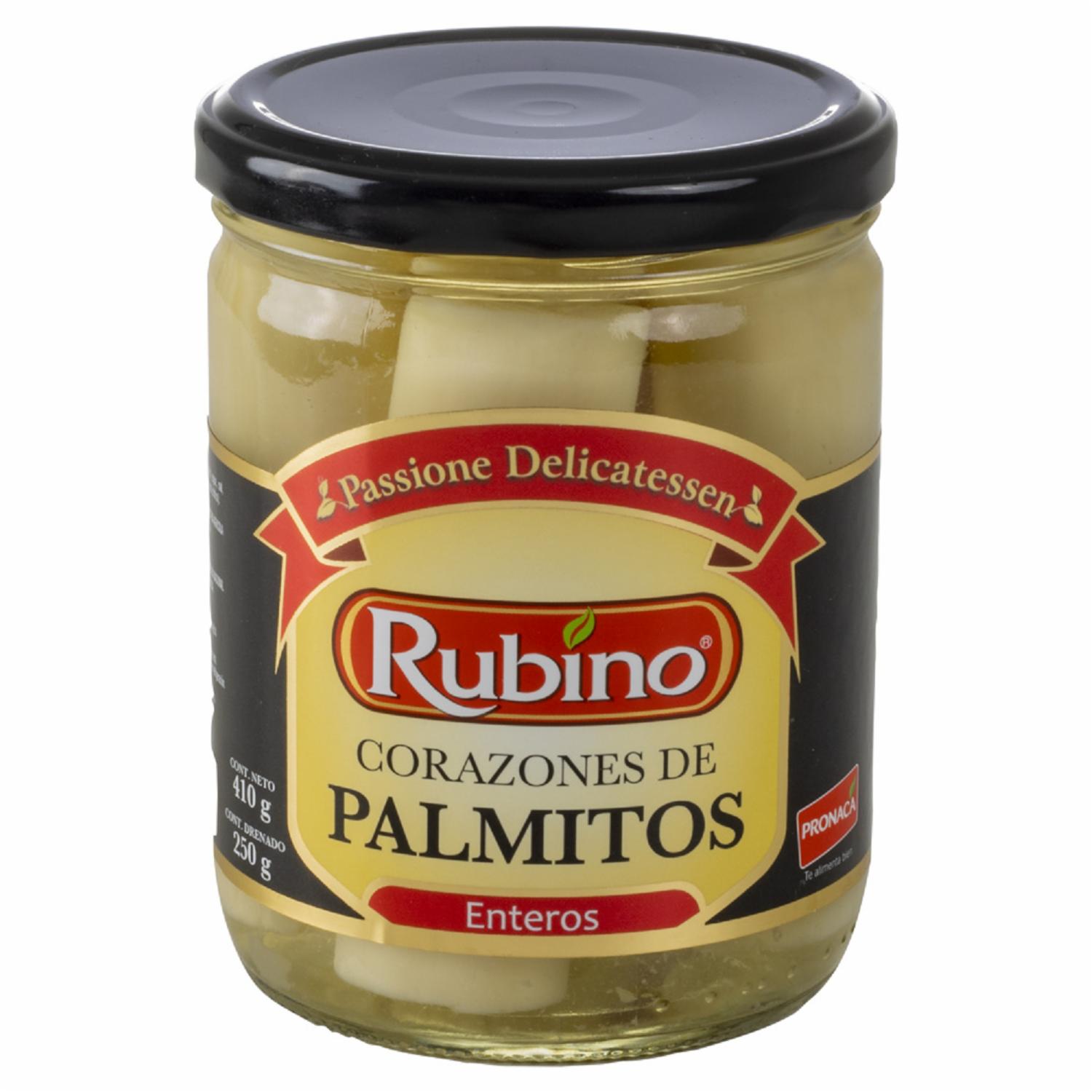 Corazones De Palmitos Enteros RUBINO 410 G