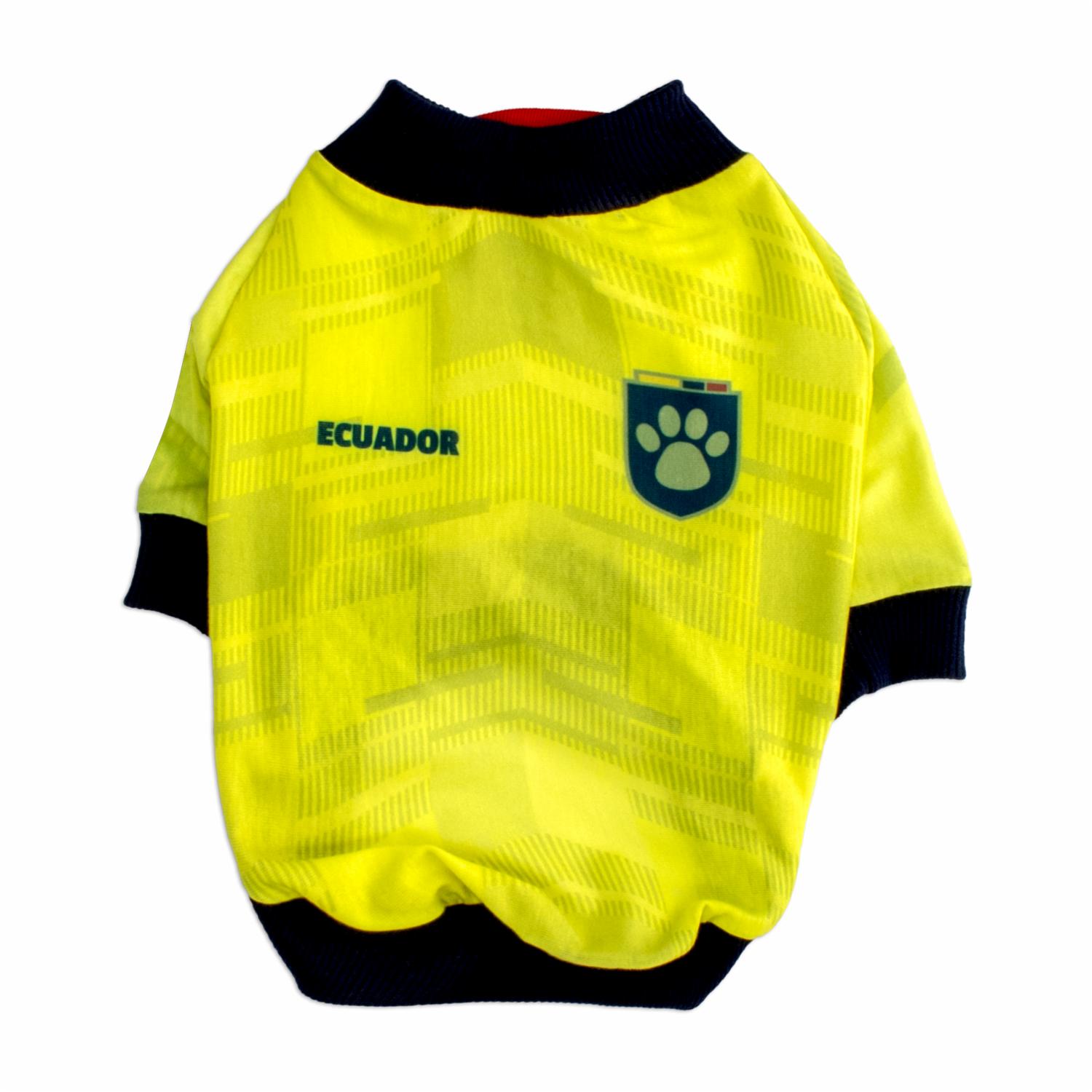 Camiseta Para Mascota Selección Ecuador Amarilla THE PET FACTORY Talla Extra Pequeña