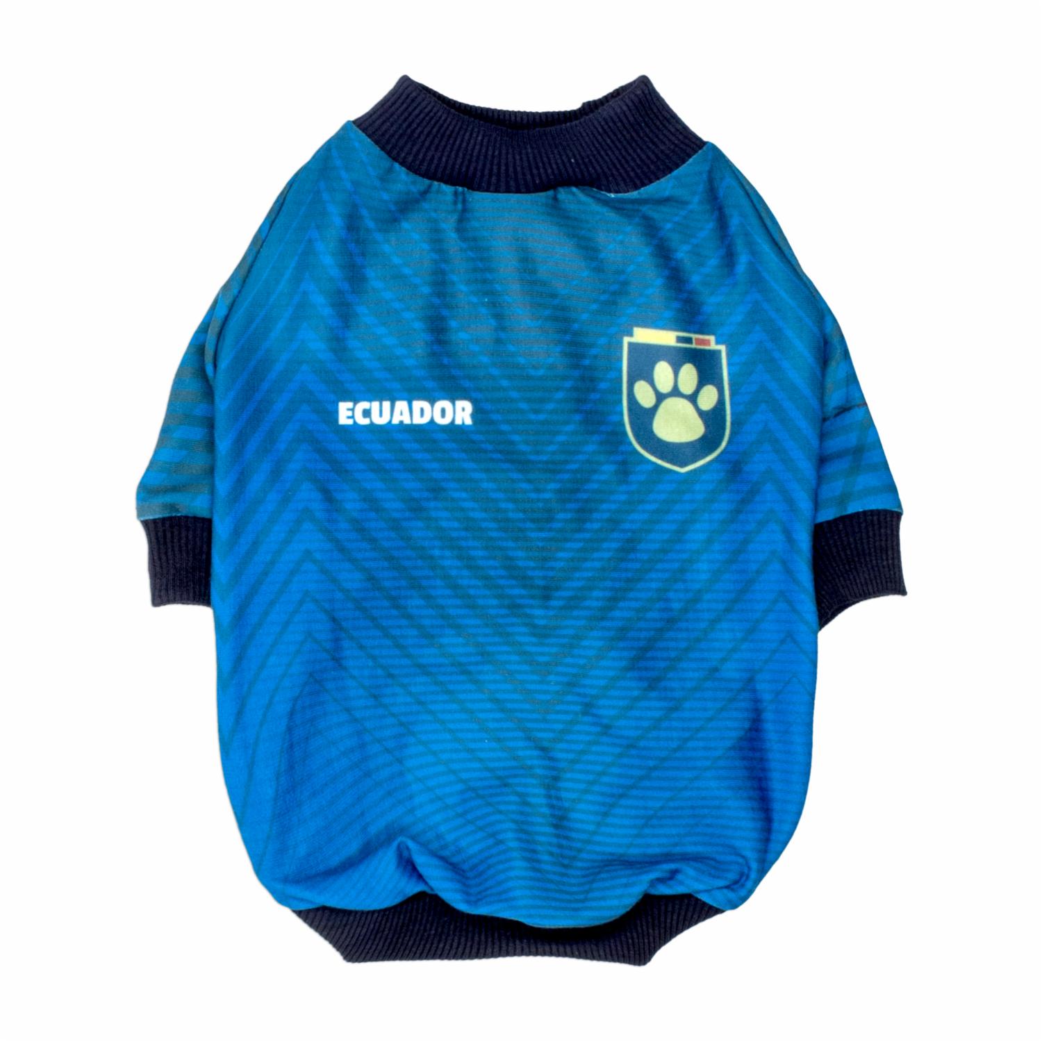 Camiseta Para Mascota Selección Ecuador Azul THE PET FACTORY Talla Extra Pequeña