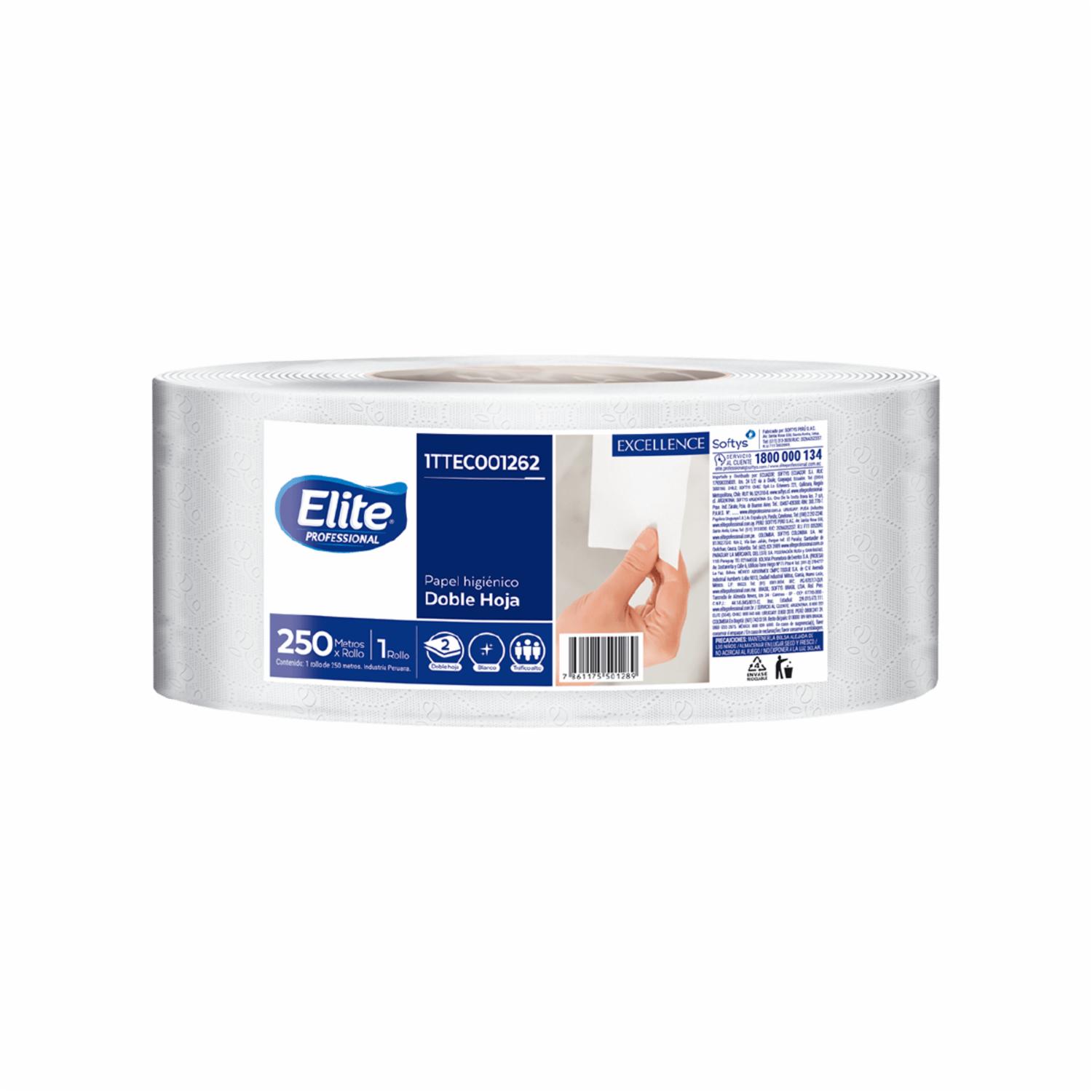 Papel Higiénico Doble Hoja Blanco ELITE 250 Metros