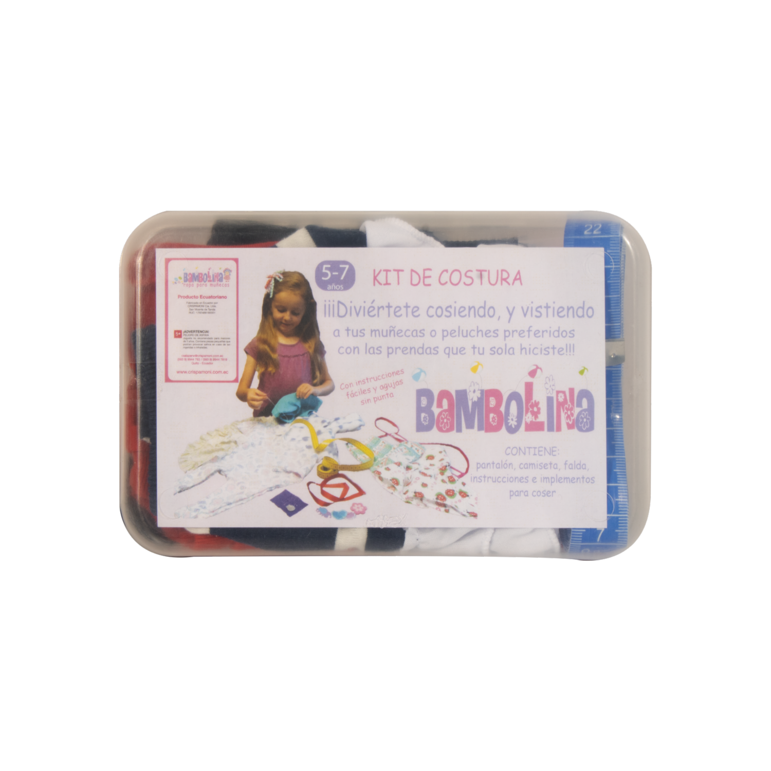 Kit De Costura Infantil BAMBOLINA 12 Piezas