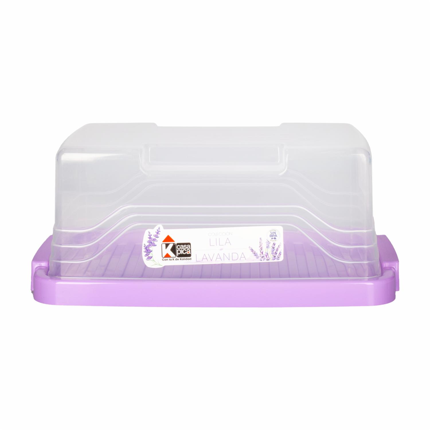 Quesera Plástica Colores Lila Diseño Lavanda Violeta CASA PICA Unidad