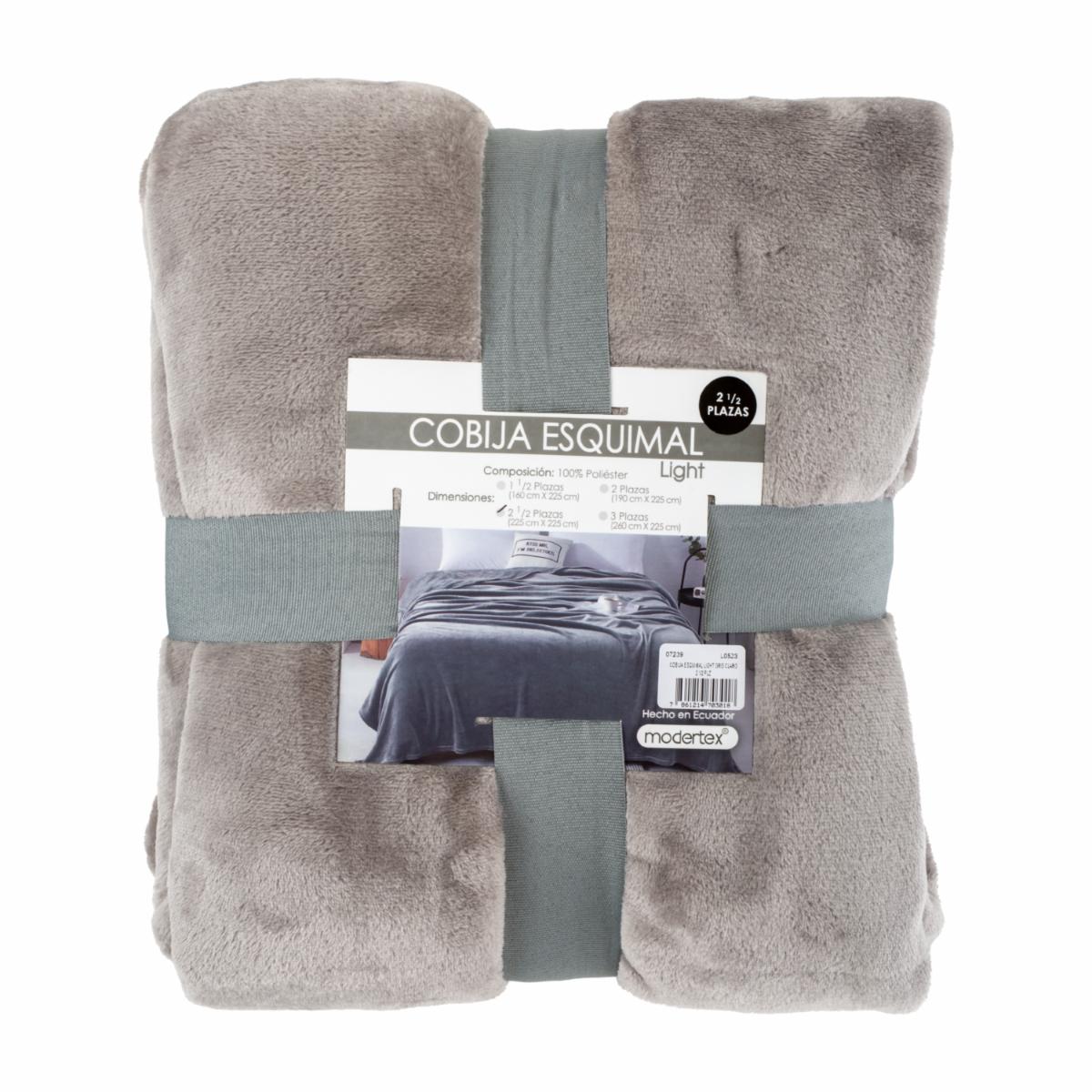 Cobija Esquimal Ligth Gris Claro MODERTEX 2 1/2 Plazas