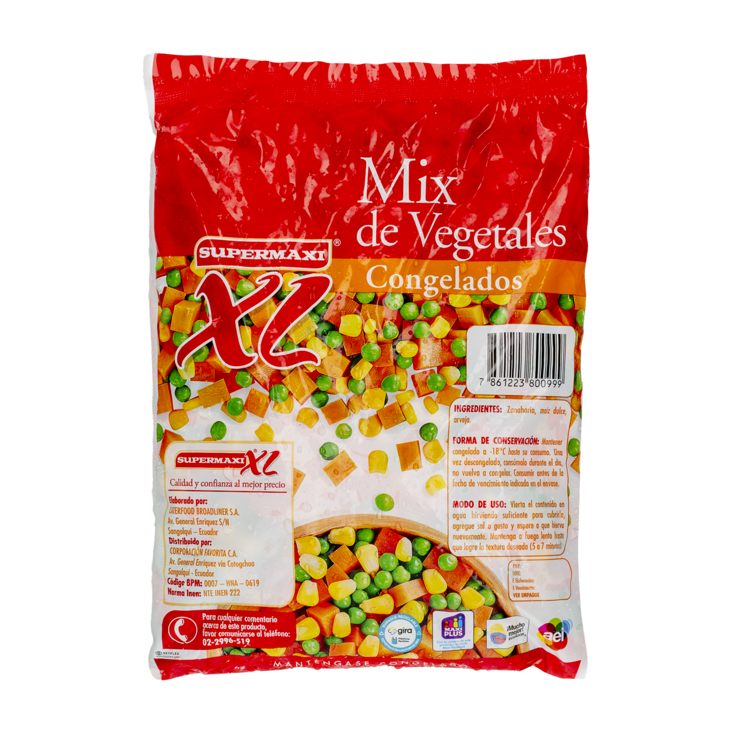 Mix De Vegetales Frescos Congelados SUPERMAXI 1000 G