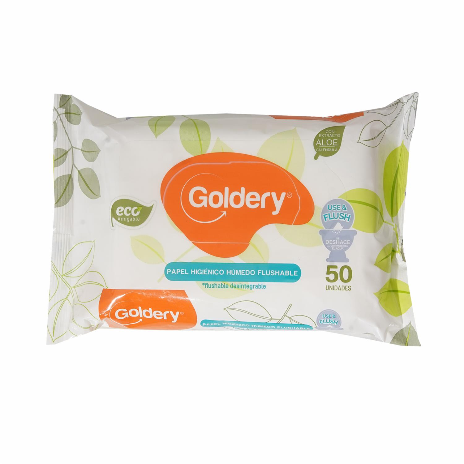 Papel Higiénico Húmedo GOLDERY X 50 Uds