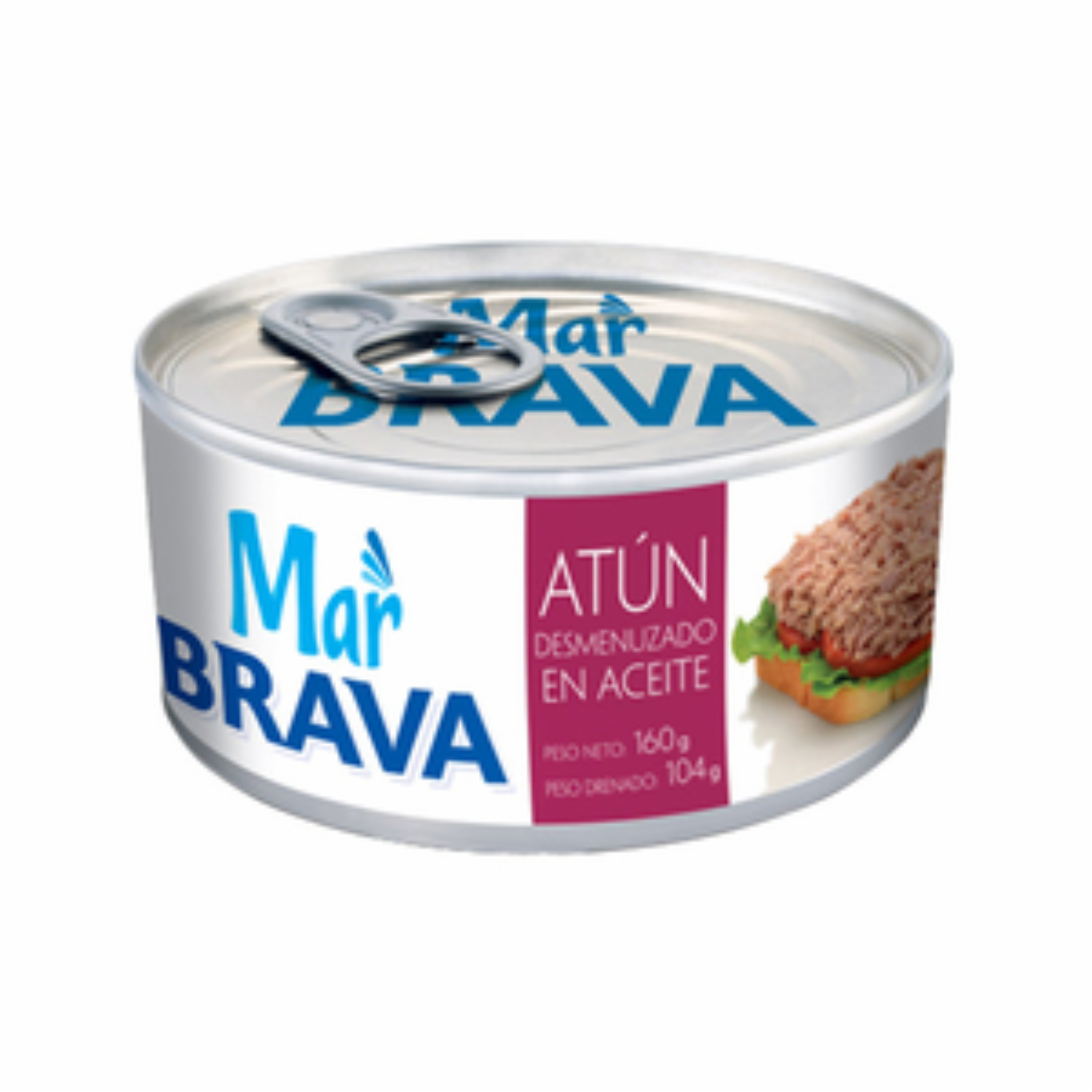 Atún En Aceite de Soya MAR BRAVA 160 G