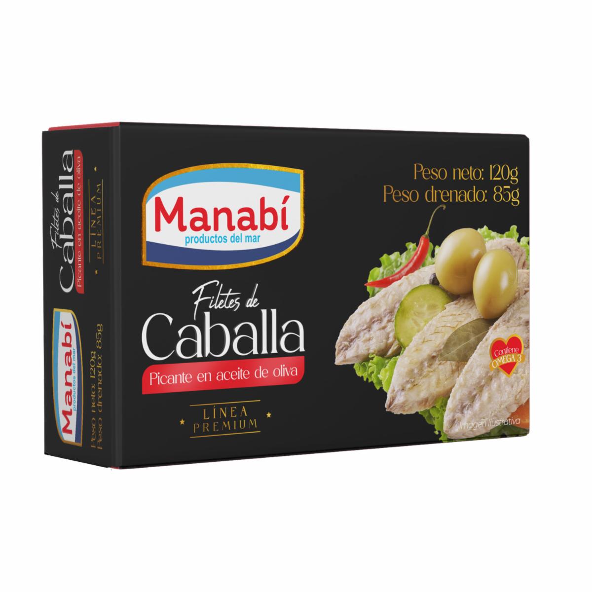 Filetes De Caballa En Aceite De Oliva Picante MANABÍ 120 g