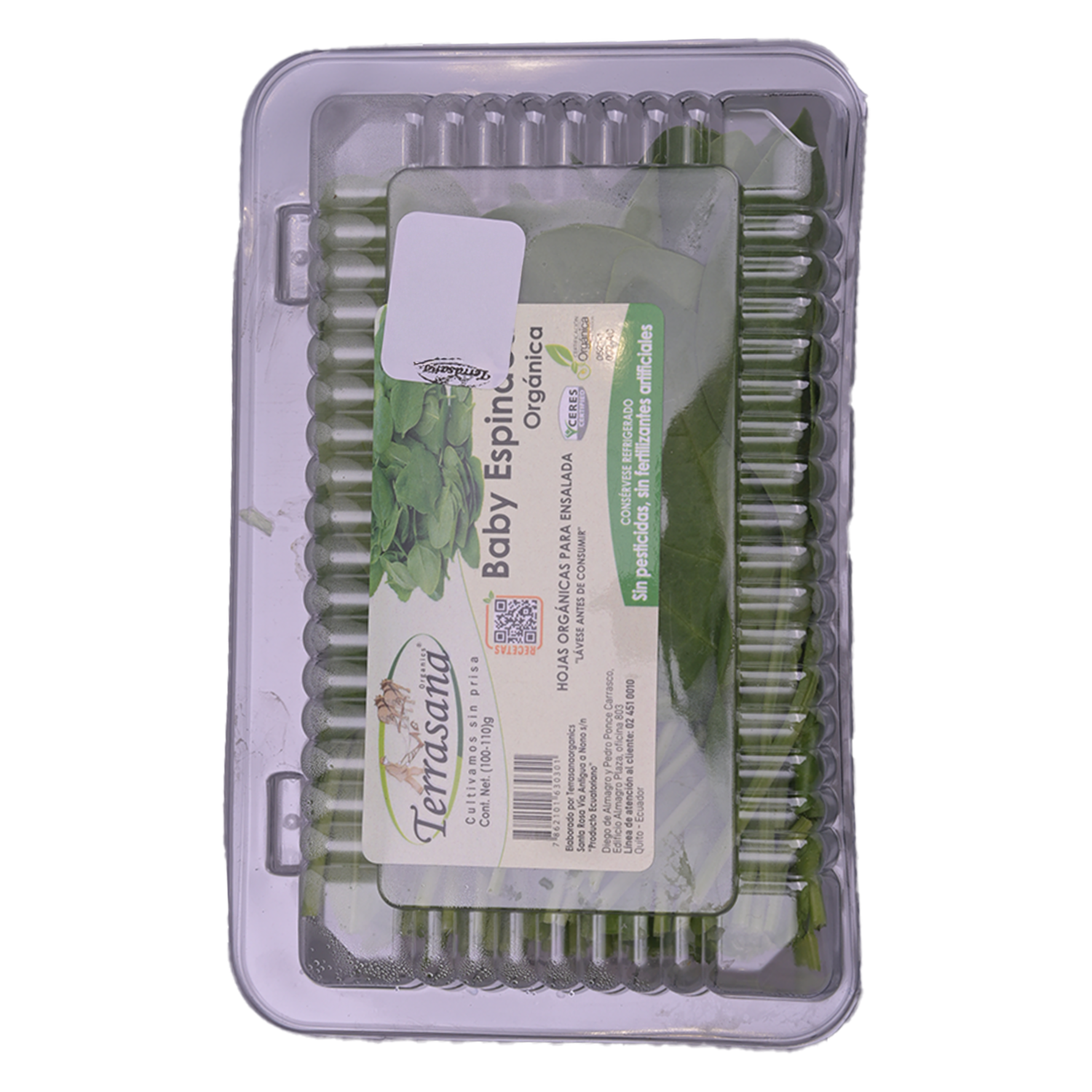 Espinaca Baby Orgánica TERRASANA 100G