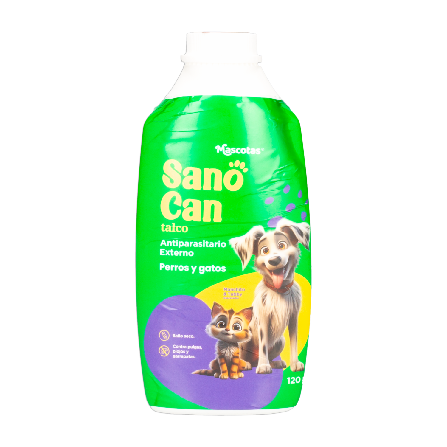 Talco Para Mascota Limpiador SANO CAN 120 G