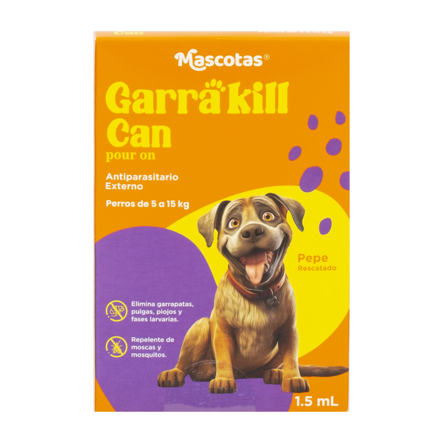 Pipeta Antiparasitario Para Perro De 5 a 15 Kg GARRA KILL CAN 1,5 Ml