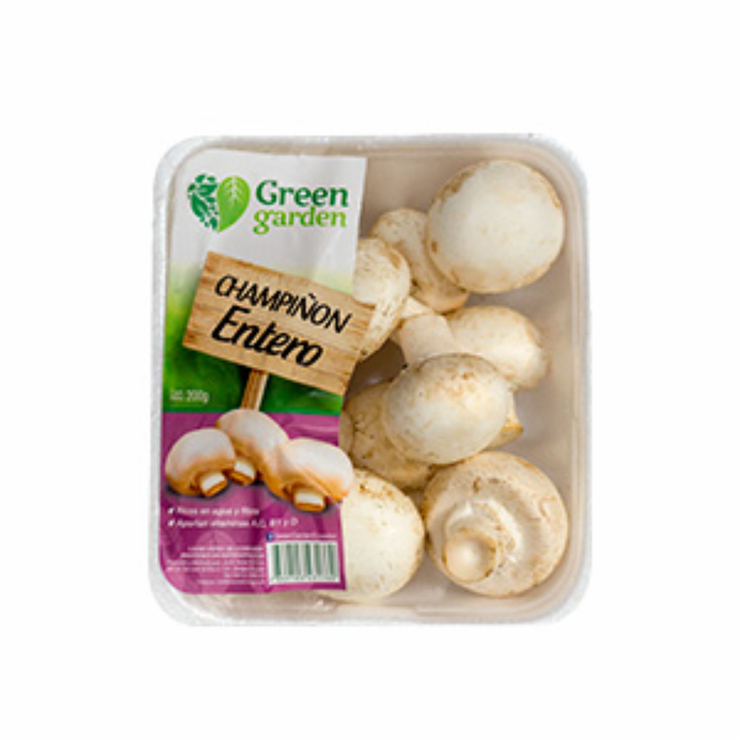 Champiñón Fresco Entero GREEN GARDEN 200 G