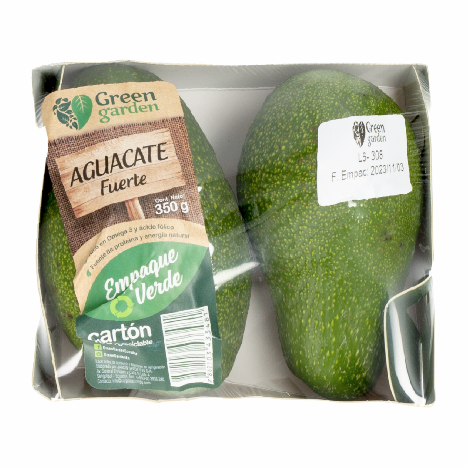 Aguacate Fuerte GREEN GARDEN 350 G