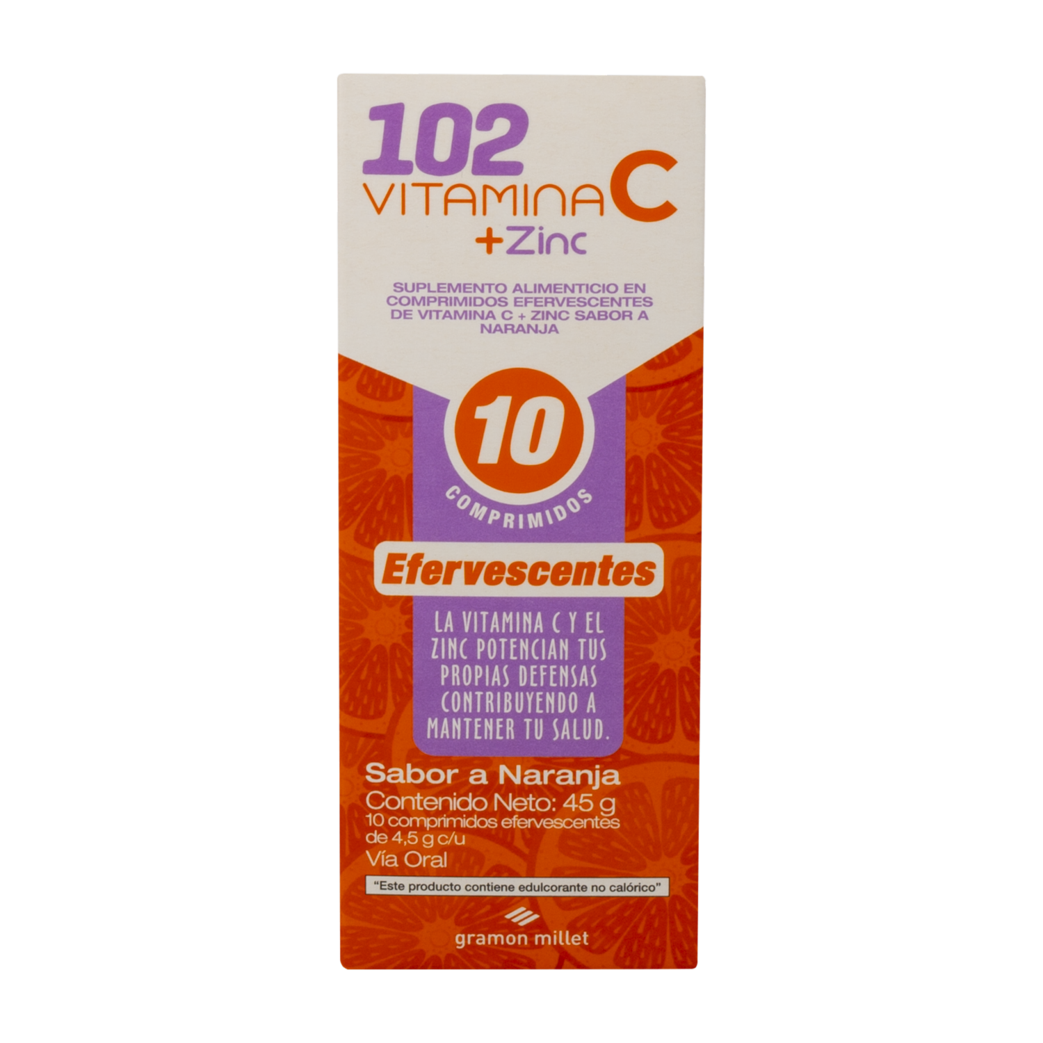 Vitamina C Efervescentes Mas Zinc 102 VITAMINA C 45 G