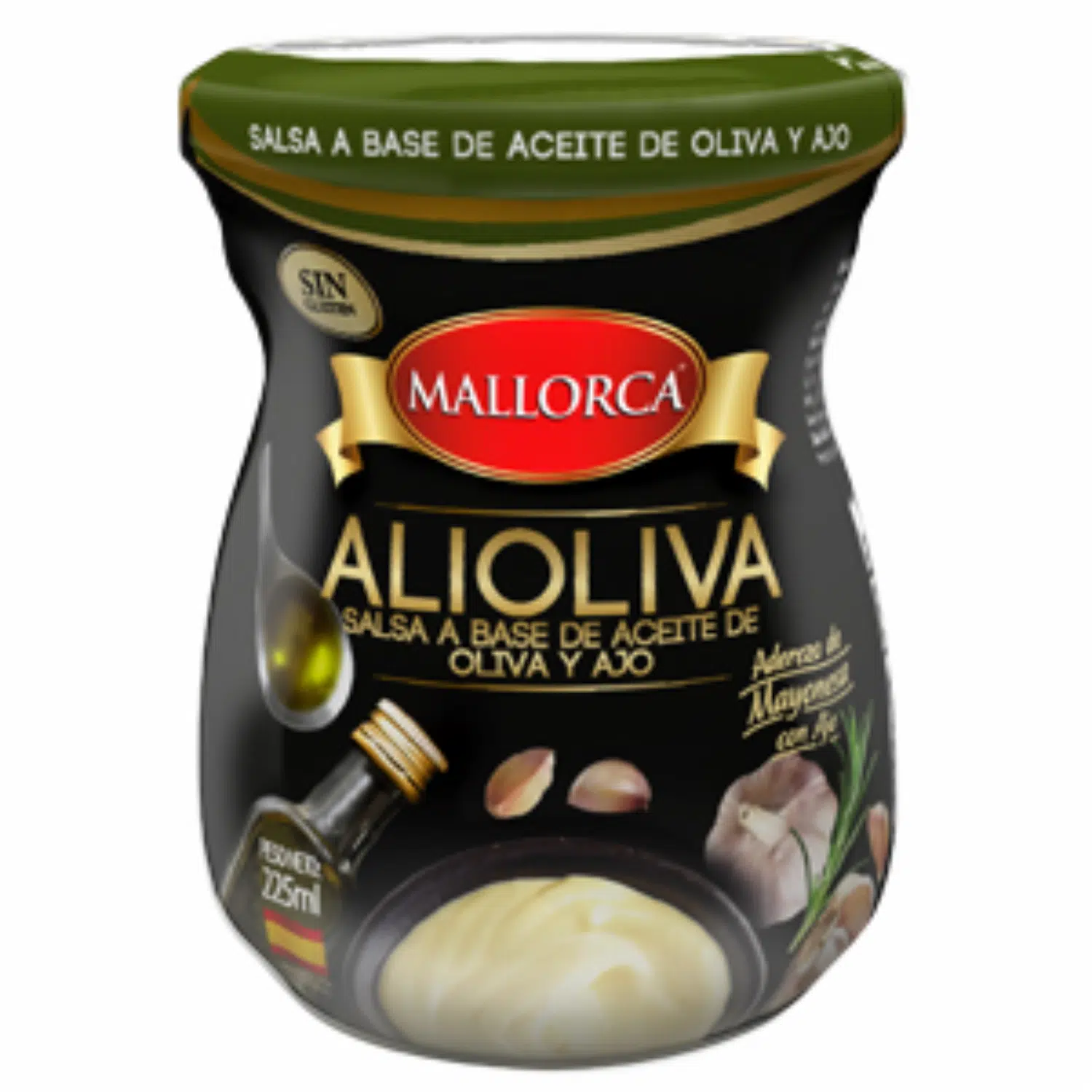 Salsa De Mayonesa Con Aceite De Oliva Y Ajo MALLORCA 225 Ml