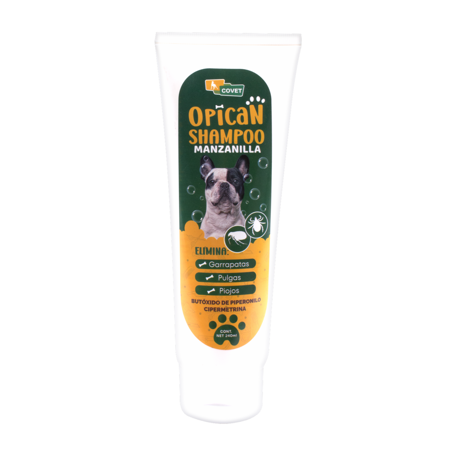 Shampoo Para Mascotas Opican COVET 240 Ml