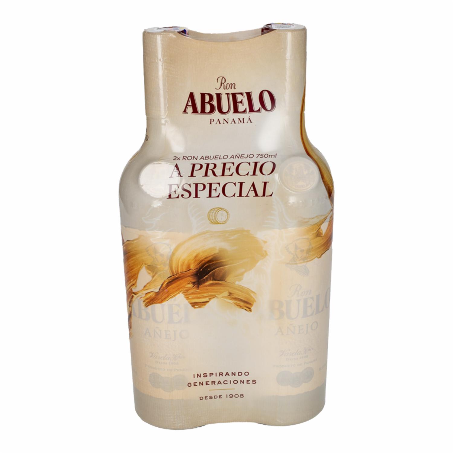 Ron Añejo ABUELO Pack 2 X 750 Ml
