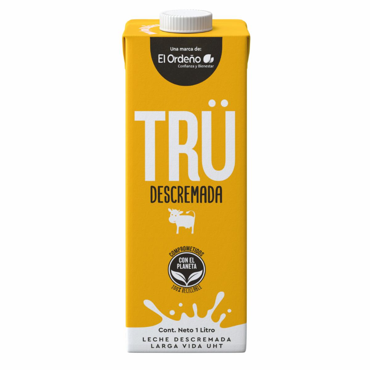 Leche Descremada Larga Vida UHT TRÜ 1 Litro