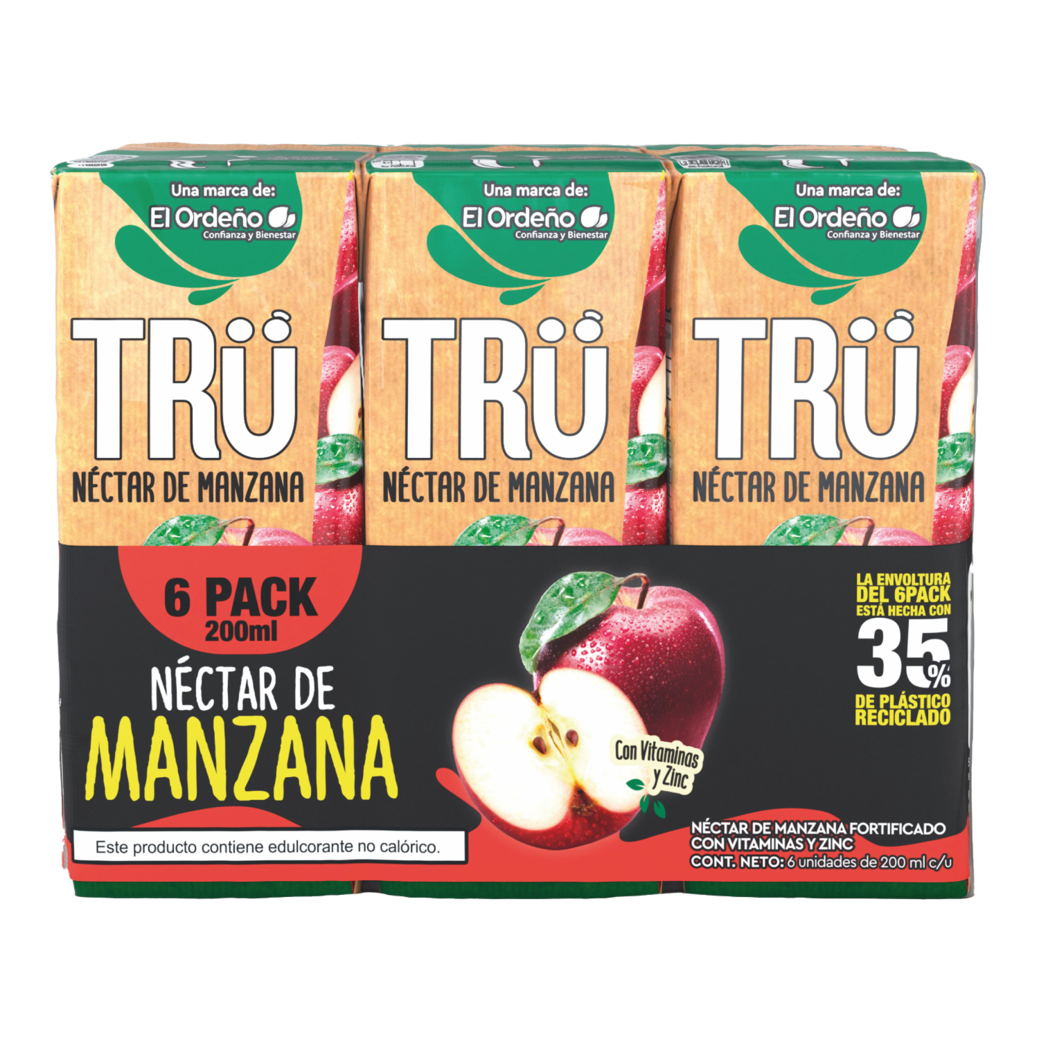 Néctar De Manzana TRÜ 6 X 200 Ml