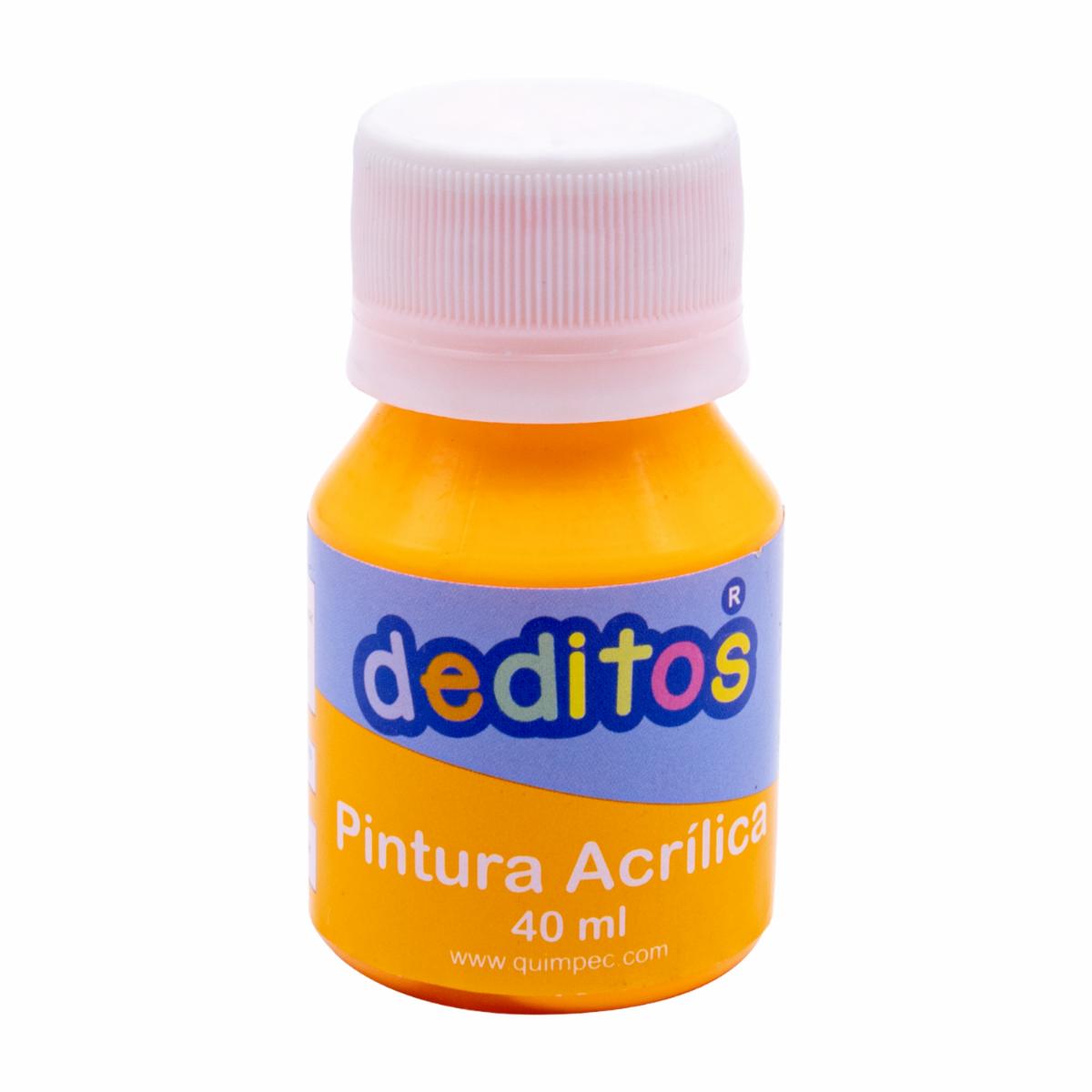 Pintura Acrílica Color Neón Naranja DEDITOS 40Ml