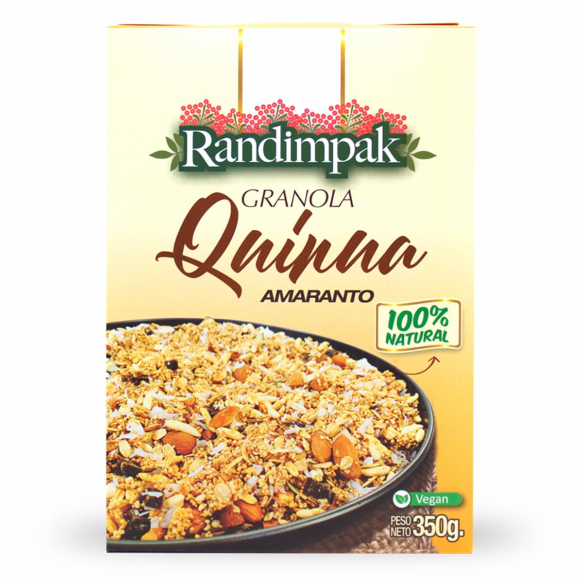 Granola Orgánica Con Quinua Y Amaranto Sin Azúcar RANDIMPAK 350 G