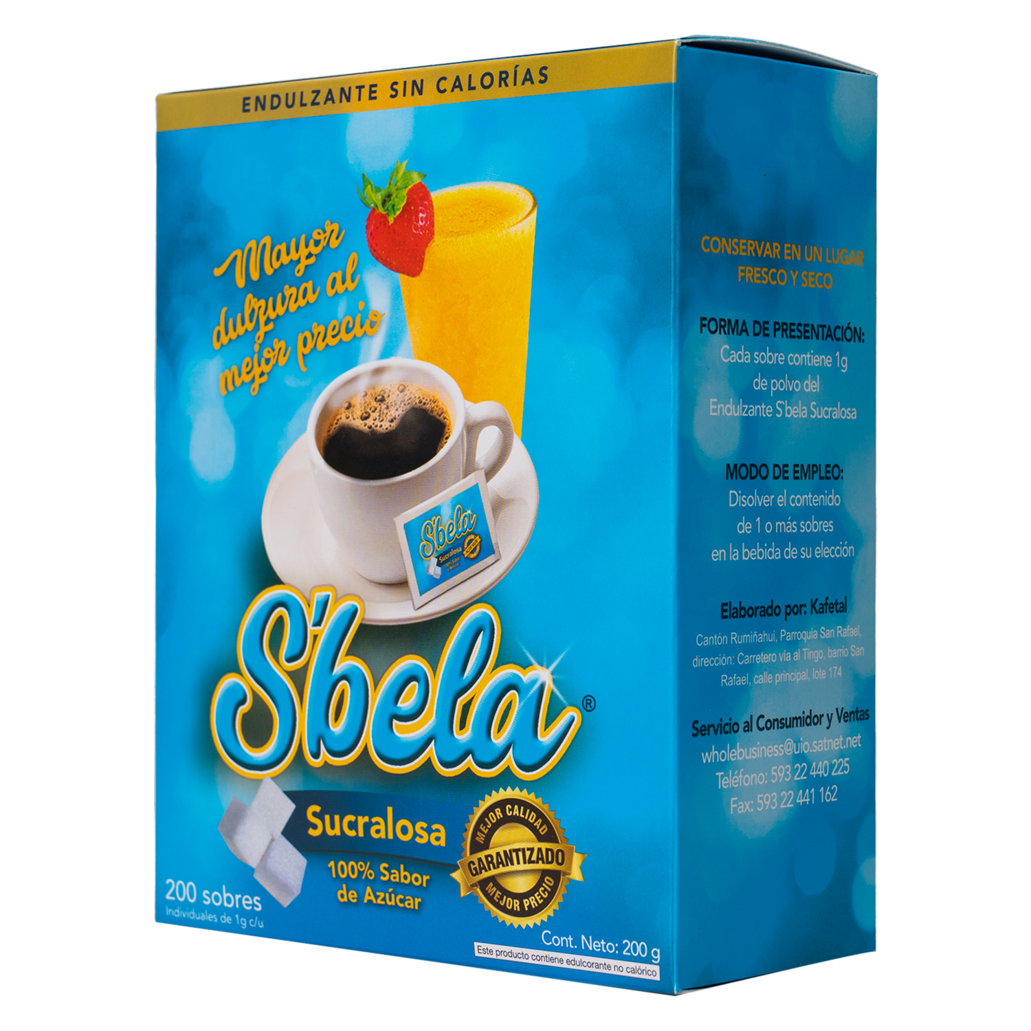 Sucralosa En Polvo S’BELA 200 G