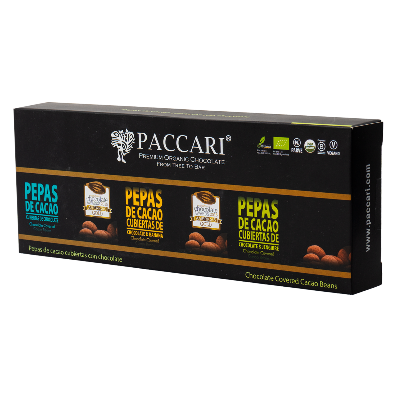 Caja Pepas De Cacao Cubiertas PACCARI 270 G
