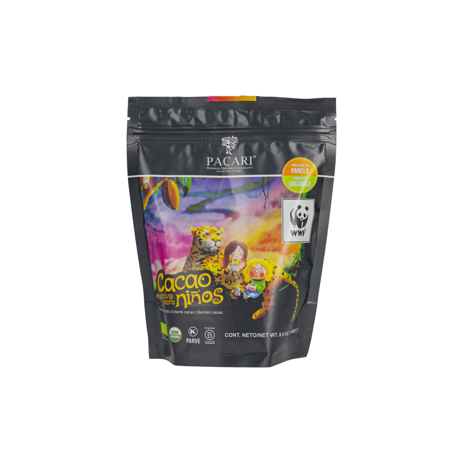 Cacao Orgánico En Polvo Niños PACCARI Funda