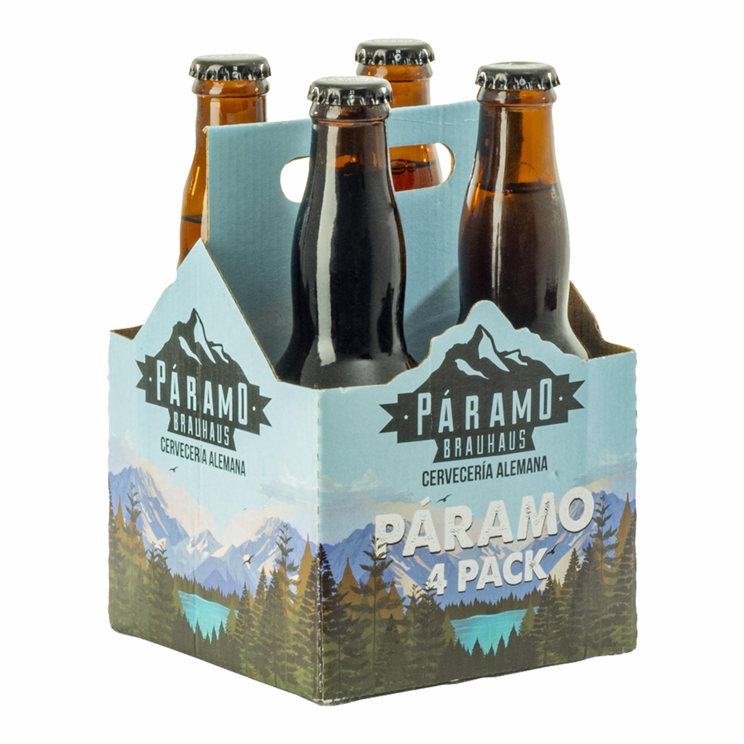 Cerveza Sabores Surtidos PÁRAMO BRAUHAUS 4 x 330 Ml
