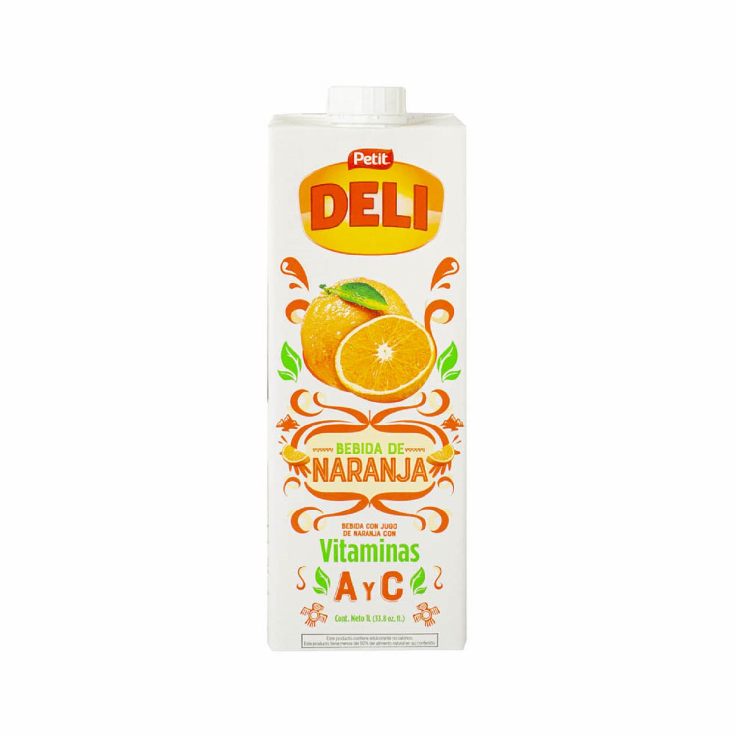 Bebida Gaseosa Sabor A Naranja DELI 1000 Ml