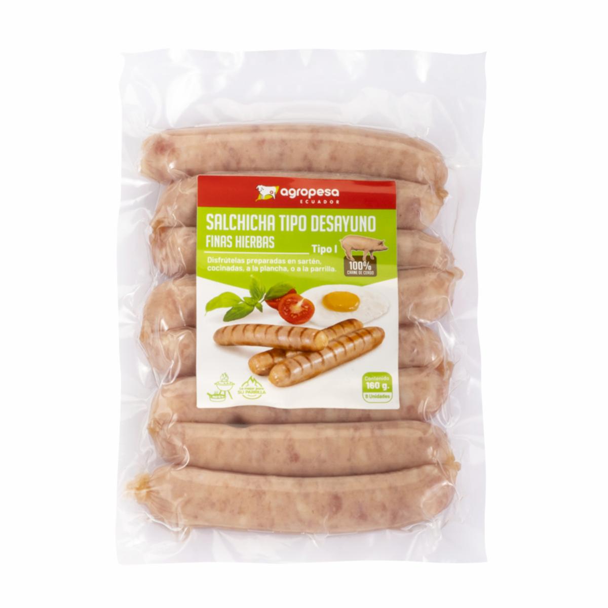 Salchicha Tipo Desayuno Finas Hierbas AGROPESA 160 G