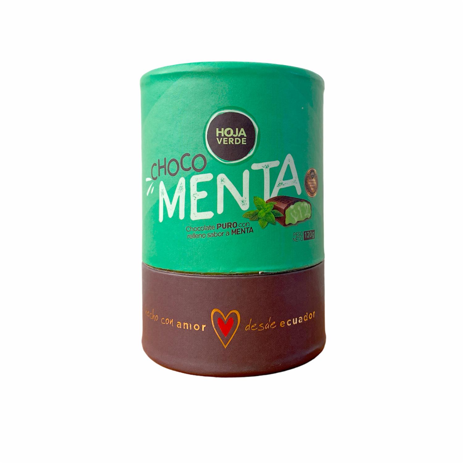 Chocolate Puro Mini Barras Rellenas Sabor A Menta HOJA VERDE Pack 10 X 12 G