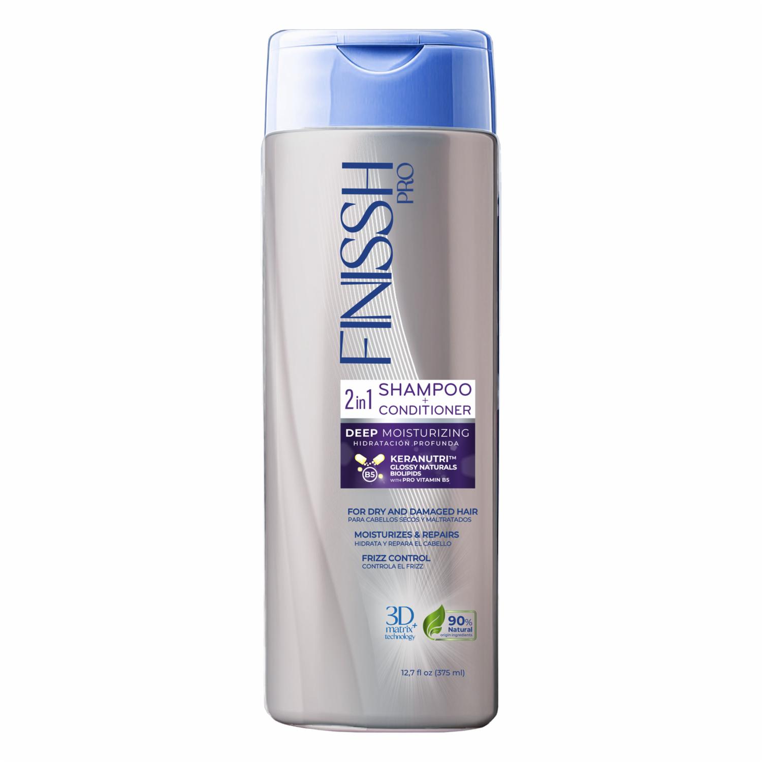 Shampoo De Cabello 2 En 1 Deep Moisturizing FINISSH PRO 375 Ml