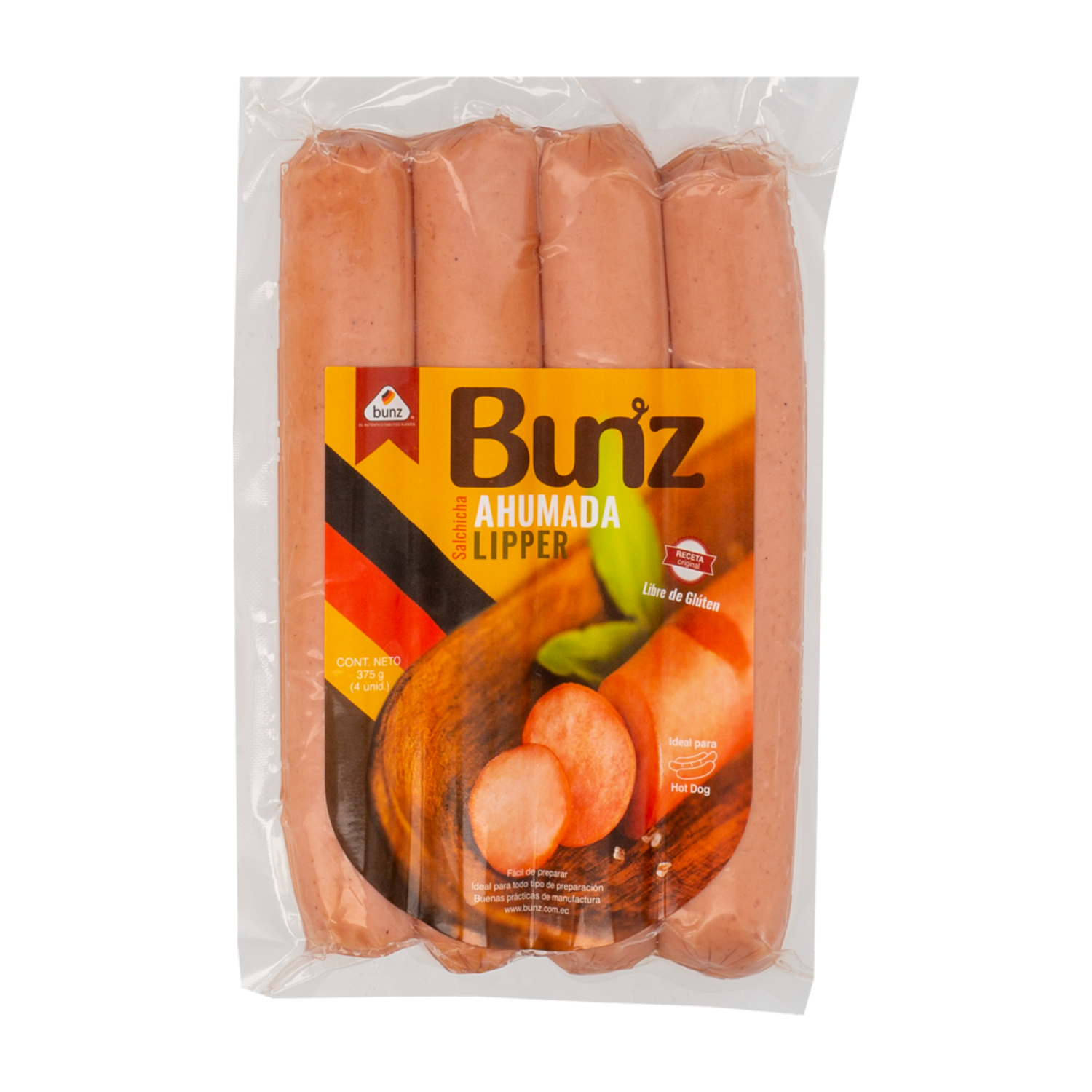 Salchicha Ahumada Lipper BUNZ 375 G