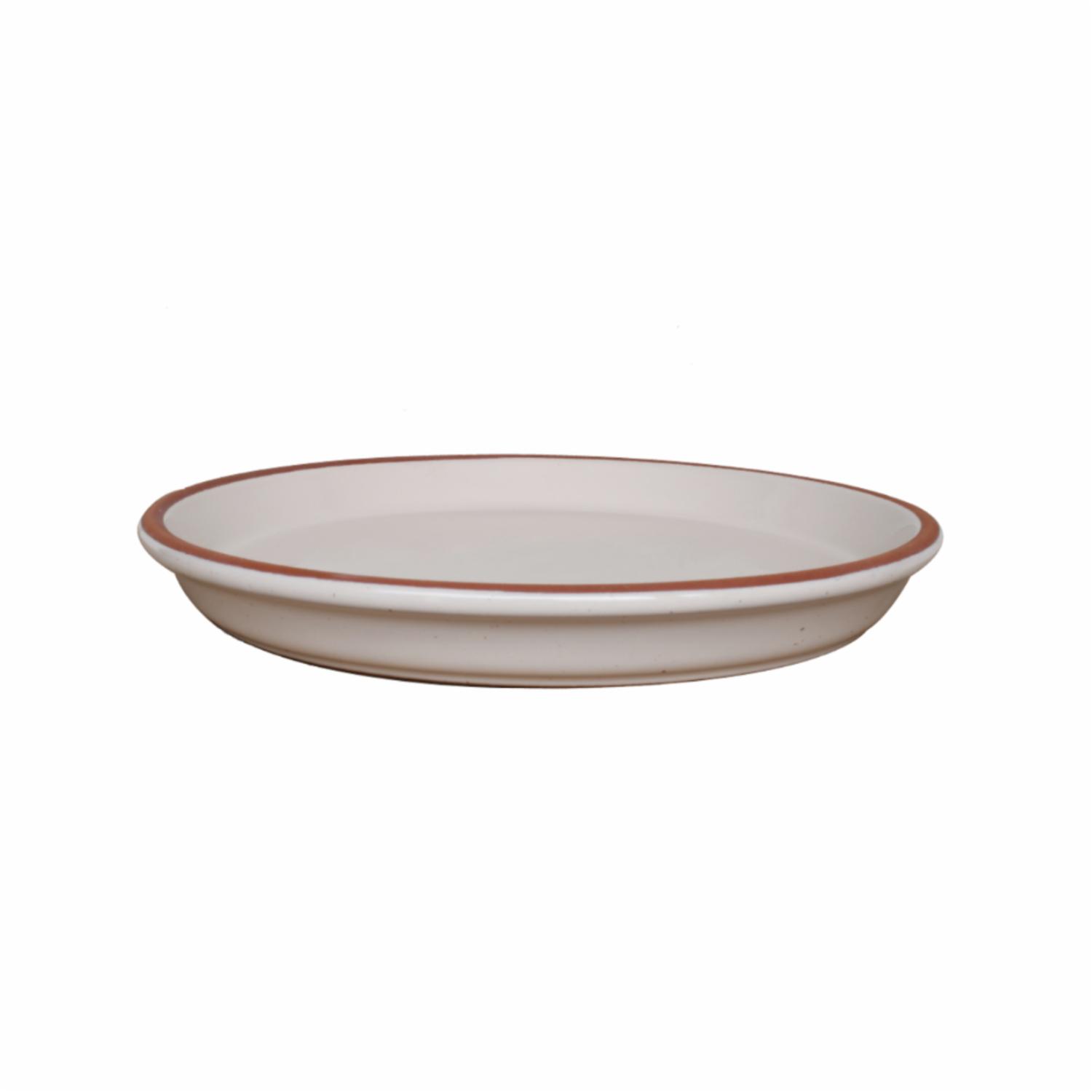 Plato Alfarero Color Crema Miel MESTIZA 22 Cm