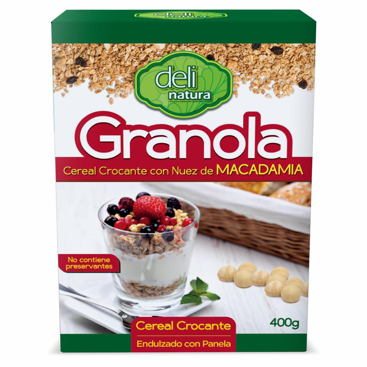 Granola Cereal Crocante Con Nuez De Macadamia DELINATURA 400 G
