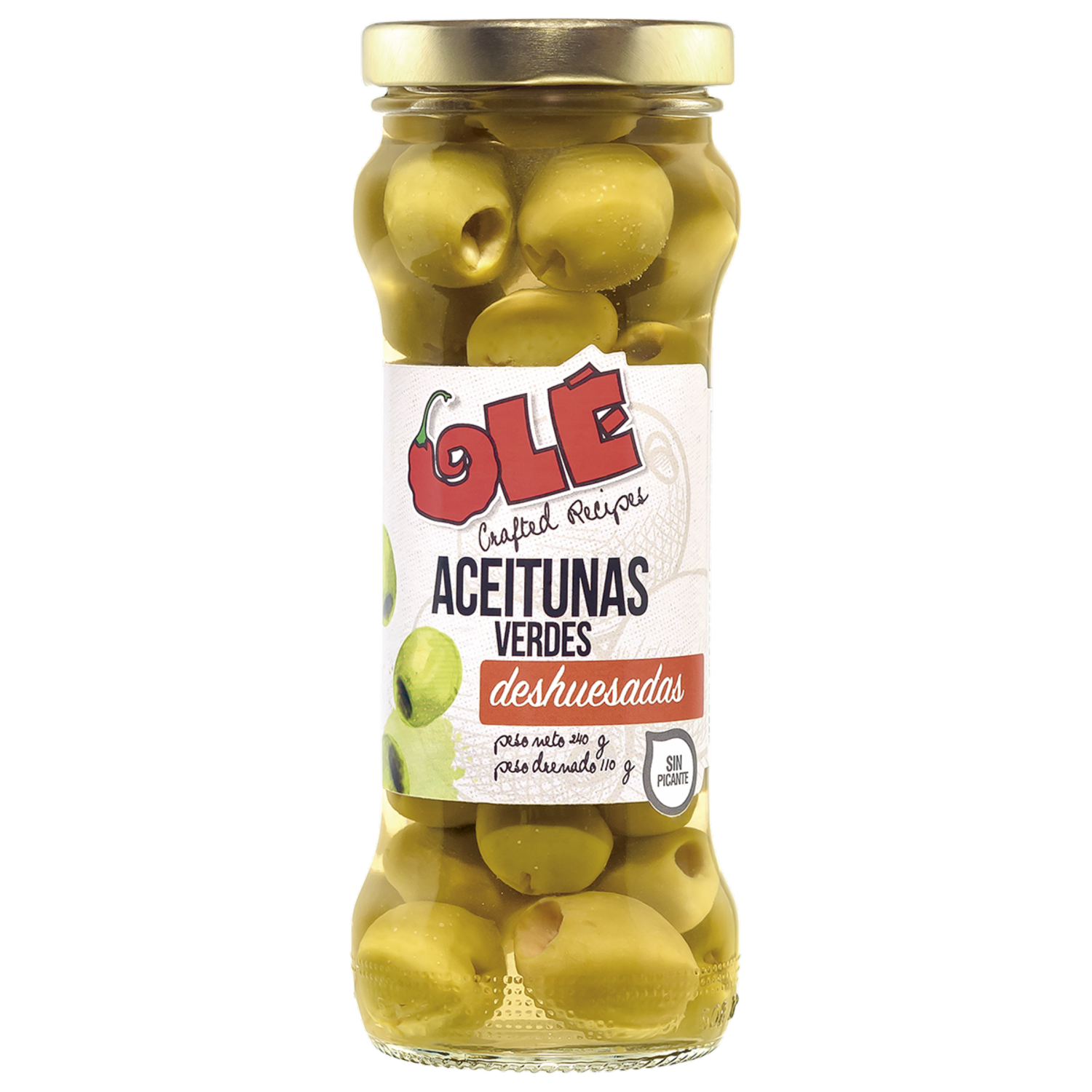 Aceitunas Verde Deshuesada OLÉ 240G