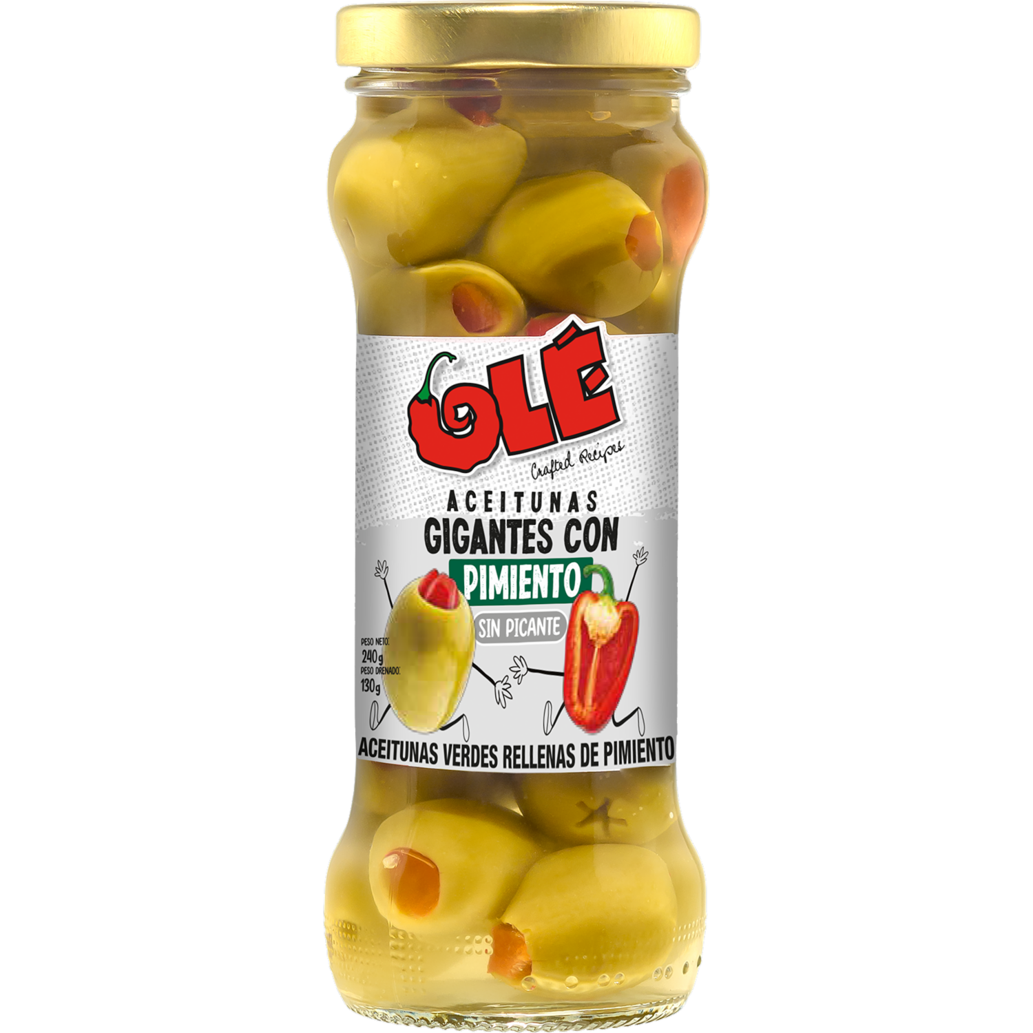 Aceitunas Con Pimiento OLÉ 240G