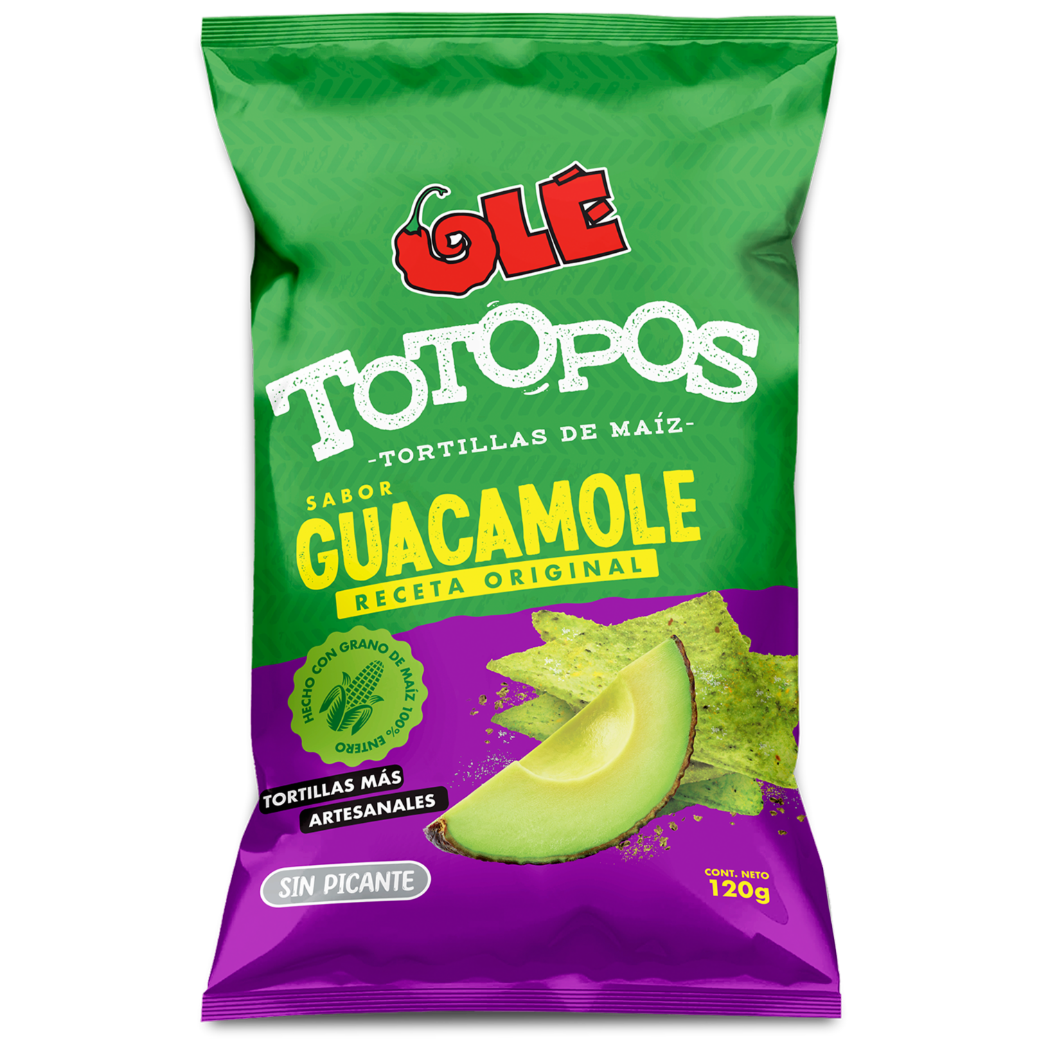 Totopos Sabor A Guacamole OLÉ 120  G