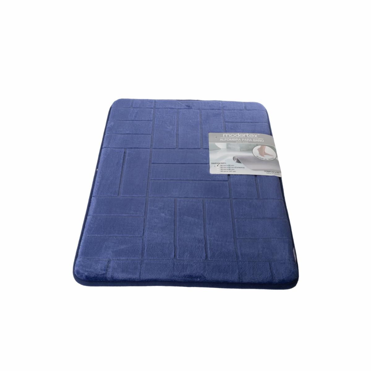 Alfombra Para Baño Azul MODERTEX 40 X 60 Cm