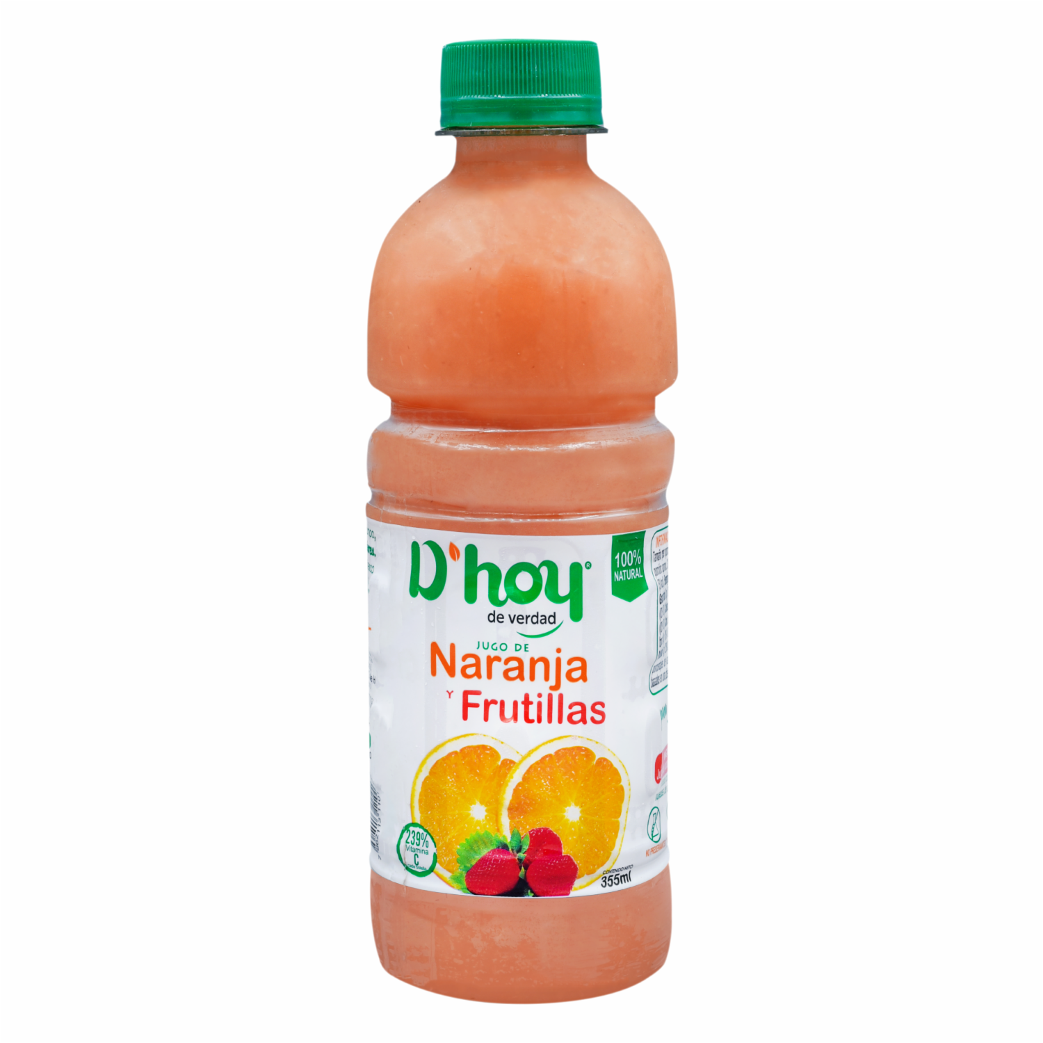 Jugo De Naranja Y Frutillas 239 % Vitamina C D`HOY 355 Ml