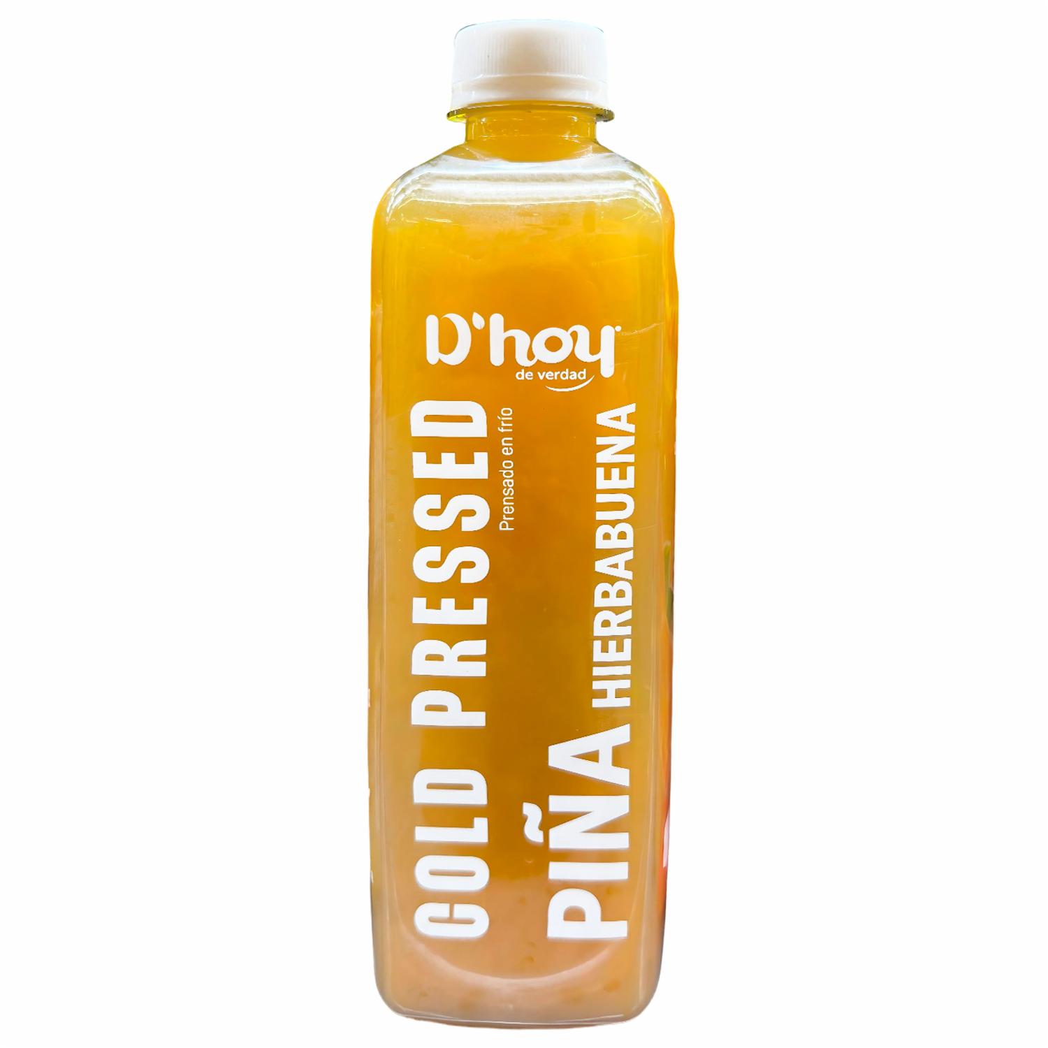 Jugo Cold Pressed Piña Con Hierba Buena D`HOY 450 Ml
