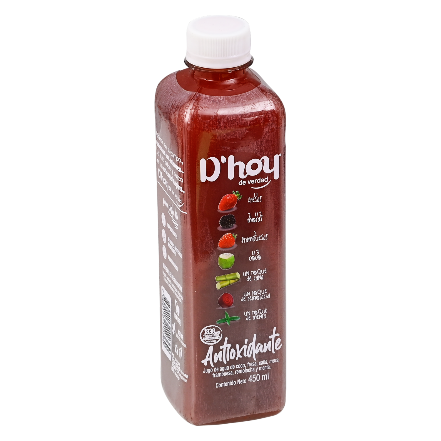 Jugo Frutos Rojos Cold Pressed D`HOY 450 ml