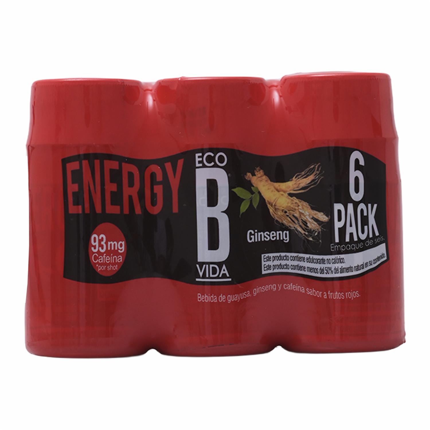 Shot Energizante Con Ginseng B-VIDA 6 X 35 Ml