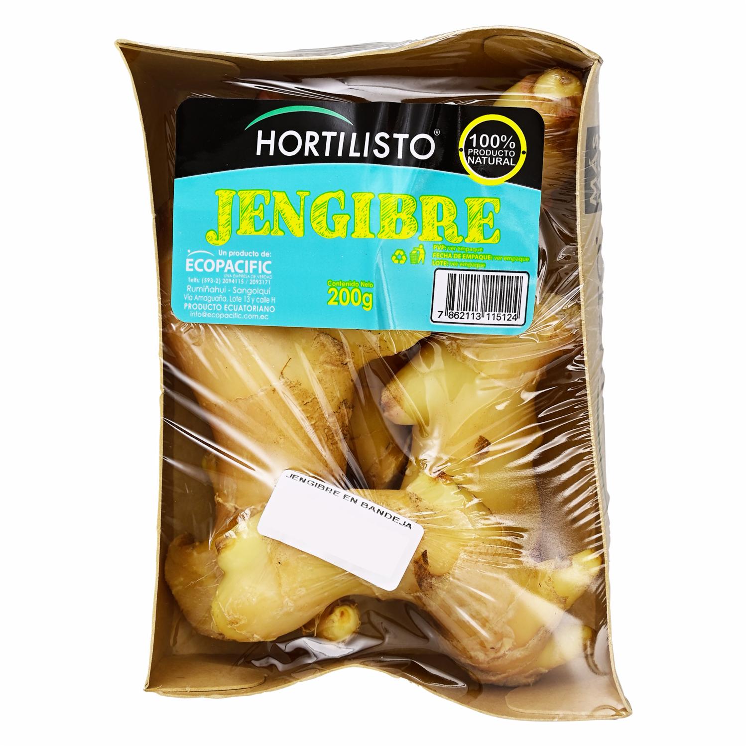 Jengibre En Bandeja HORTILISTO 170 a 200 g