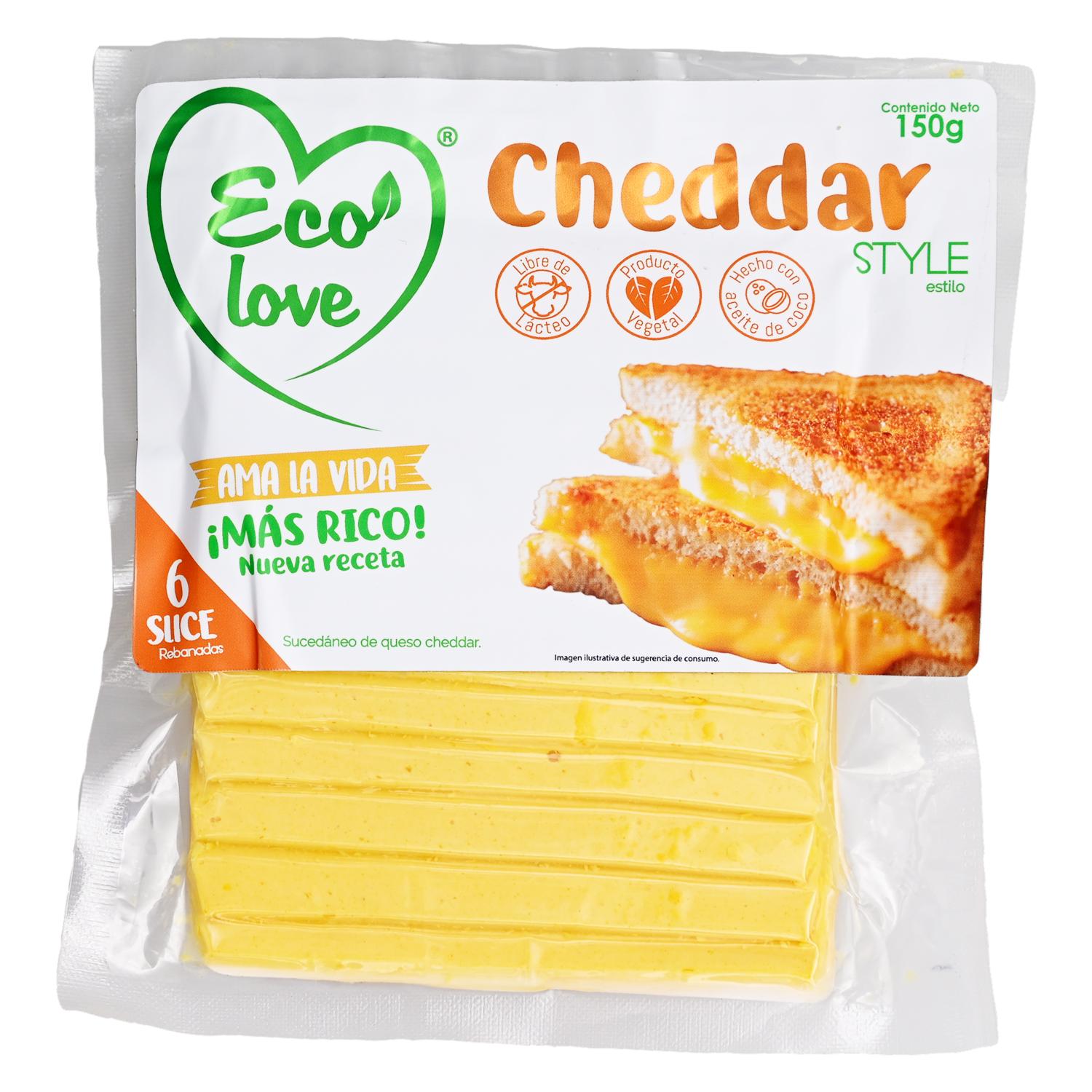 No Es Queso Vegano Tipo Cheddar ECO LOVE 150 G