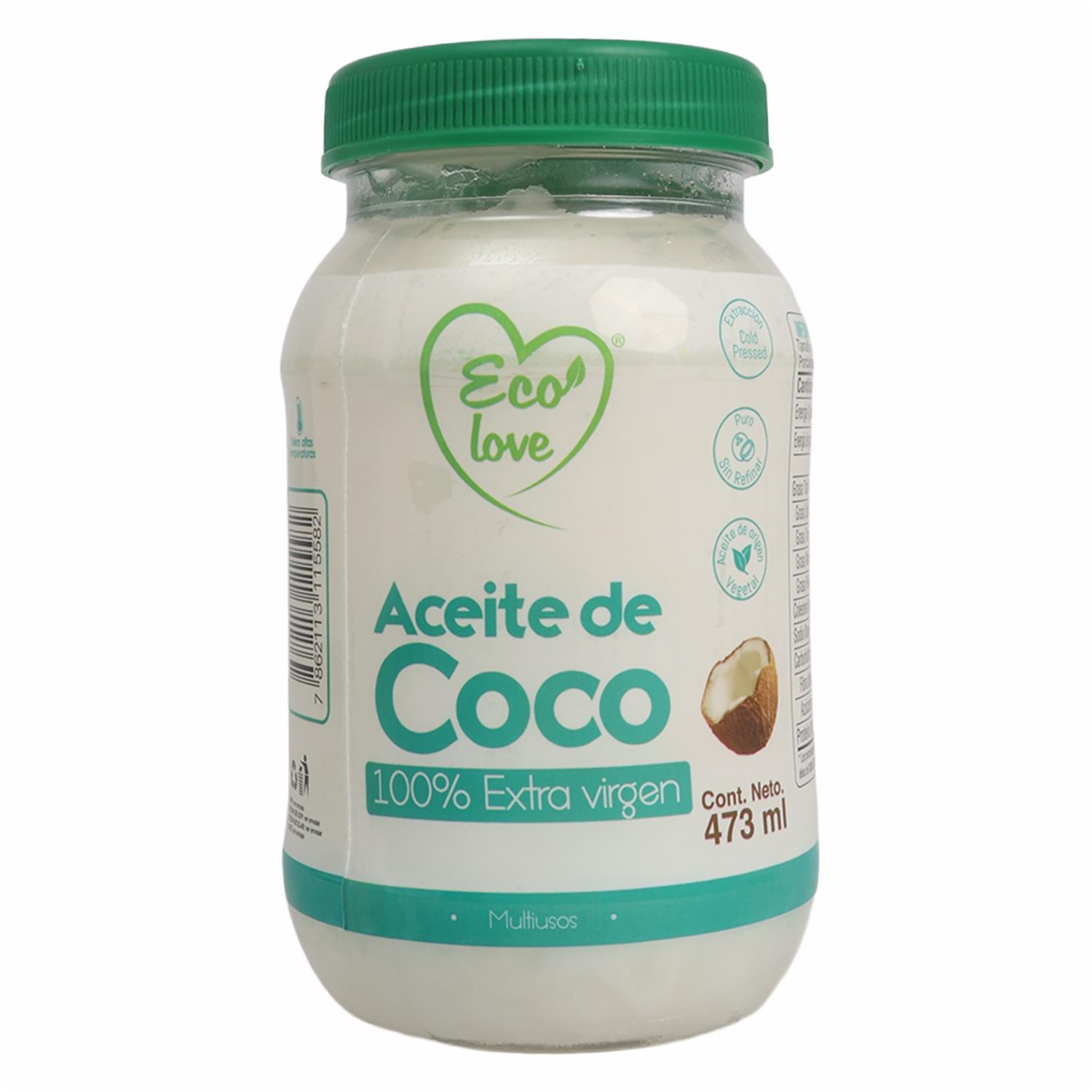 Aceite De Coco Extra Virgen ECOLOVE 473 Ml