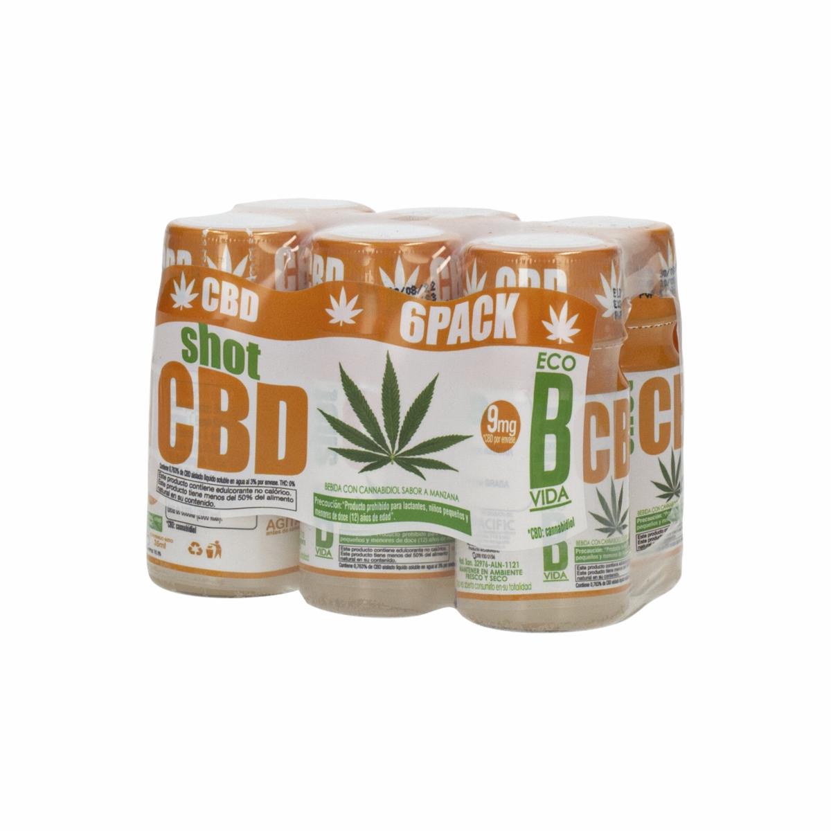 Shot Natural De Cbd ECOBVIDA 6 X 35 Ml