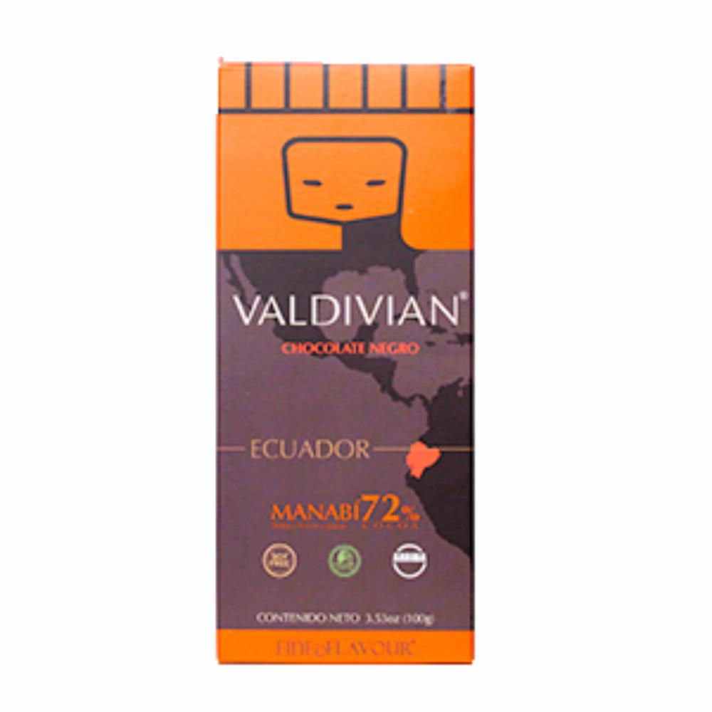 Chocolate Negro 72% Cacao Sin Gluten VALDIVIAN 100 G