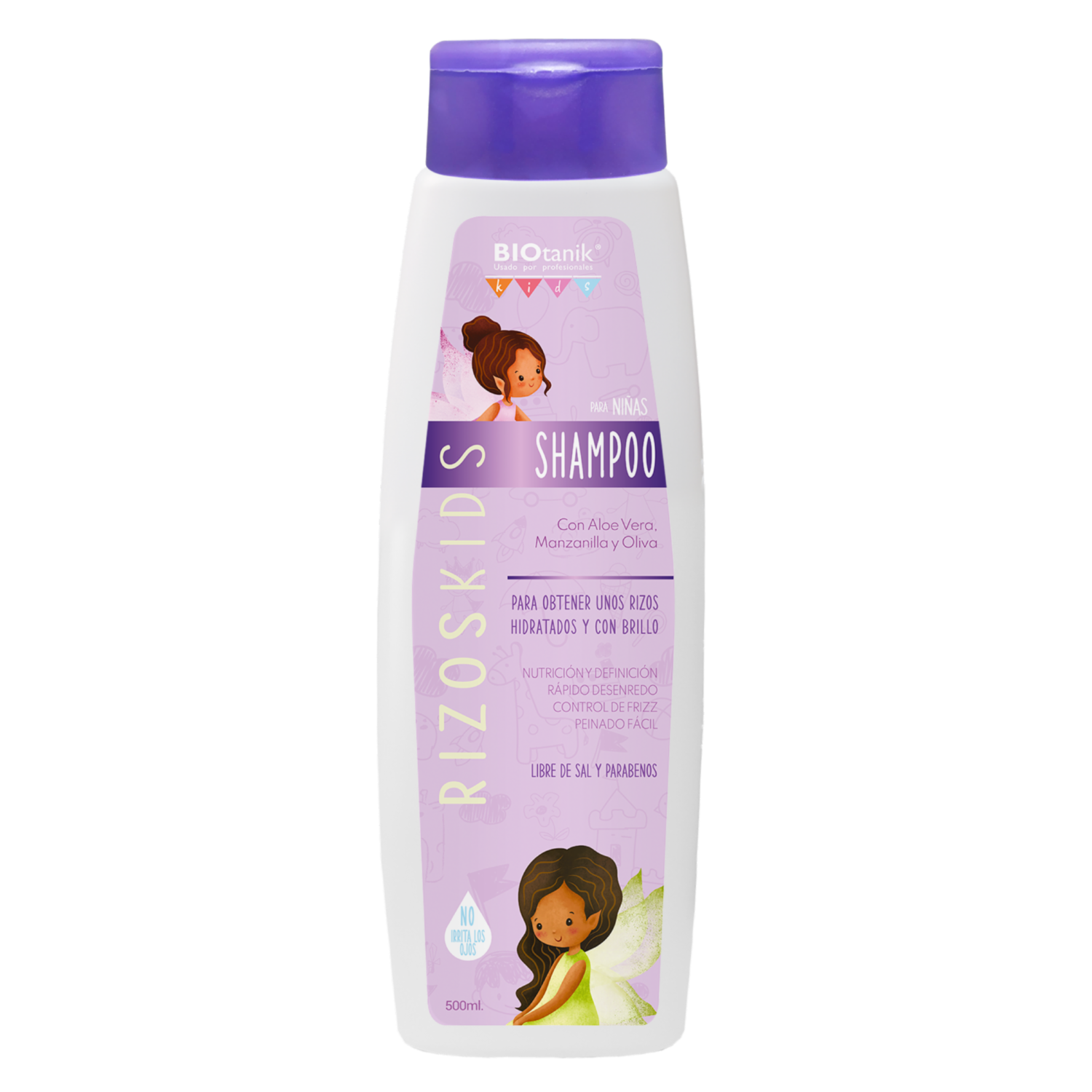 Shampoo Infantil Rizos Hidratados Kids BIOTANIK 500 Ml